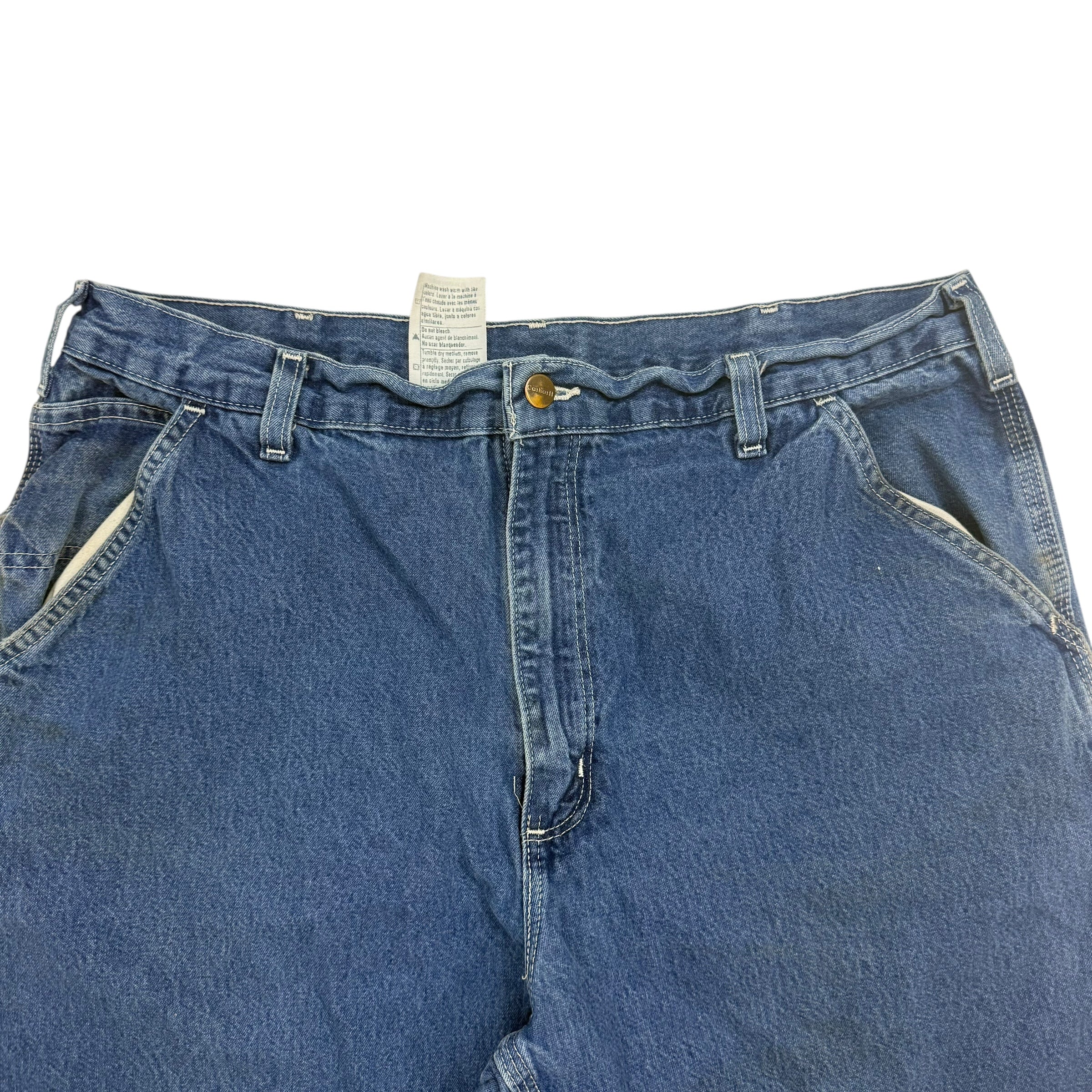 Vintage Carhartt Denim Dungaree Pants Dark Wash