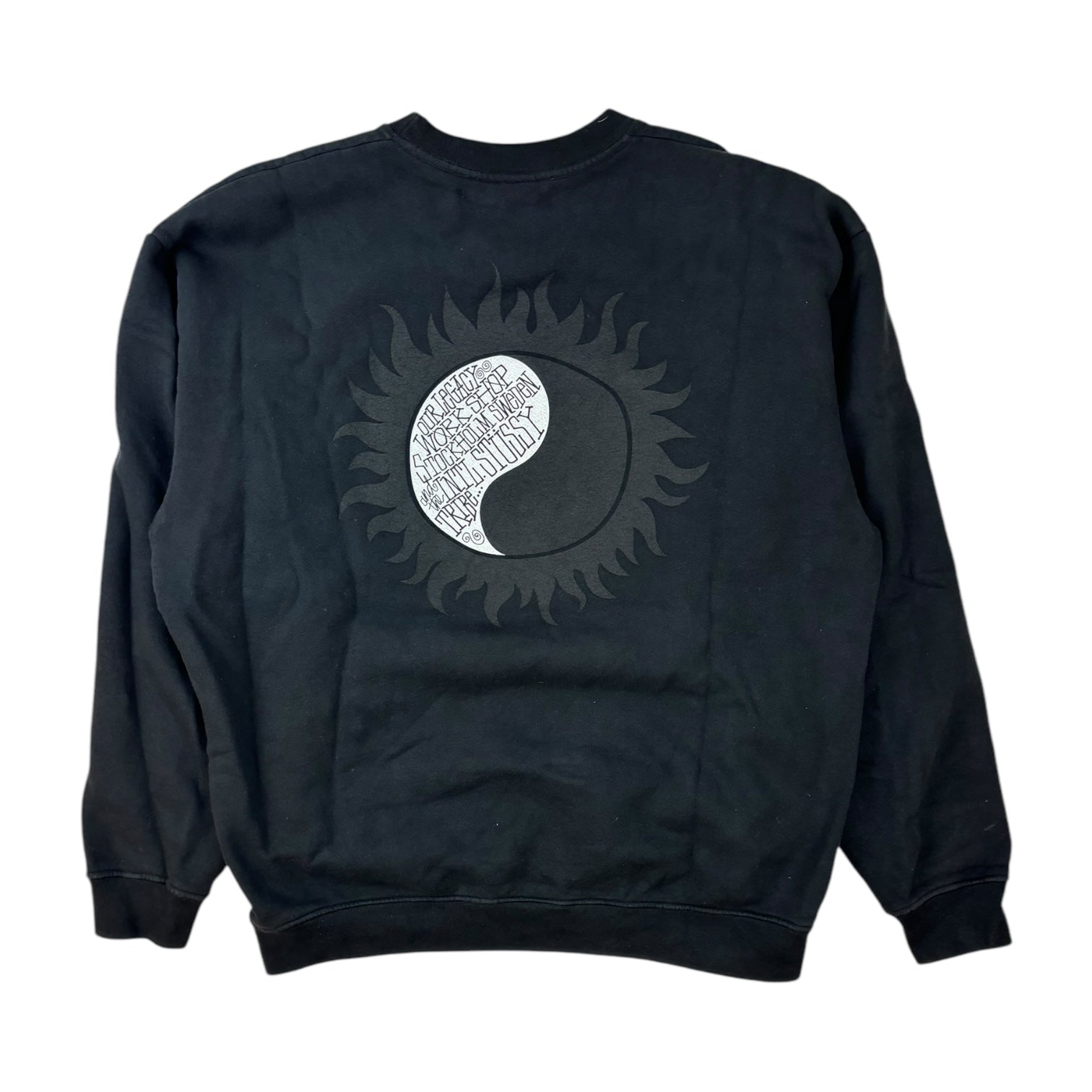 Stussy x Our Legacy Workshop Sun Crewneck Black