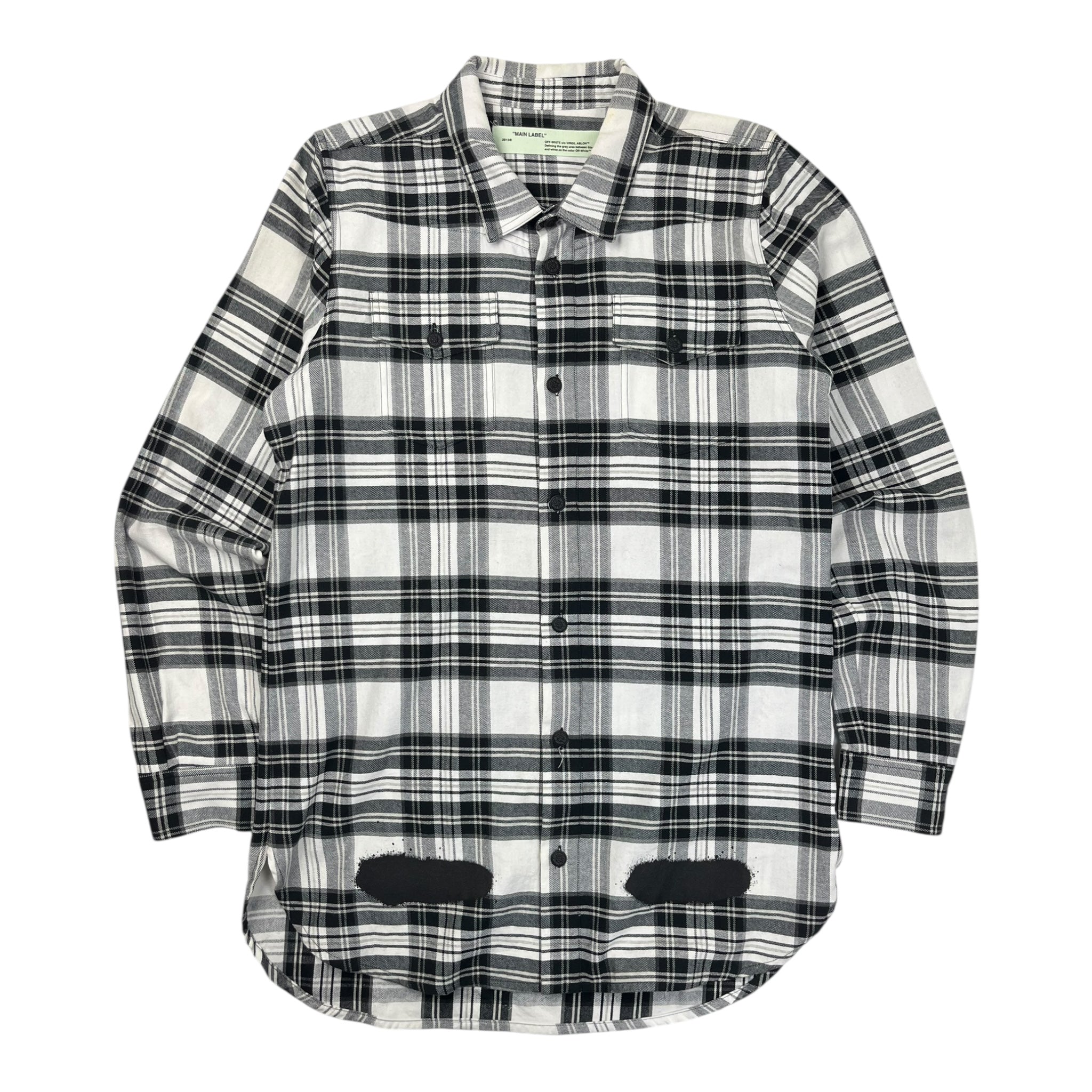 Off-White Spraypaint Flannel Black/White