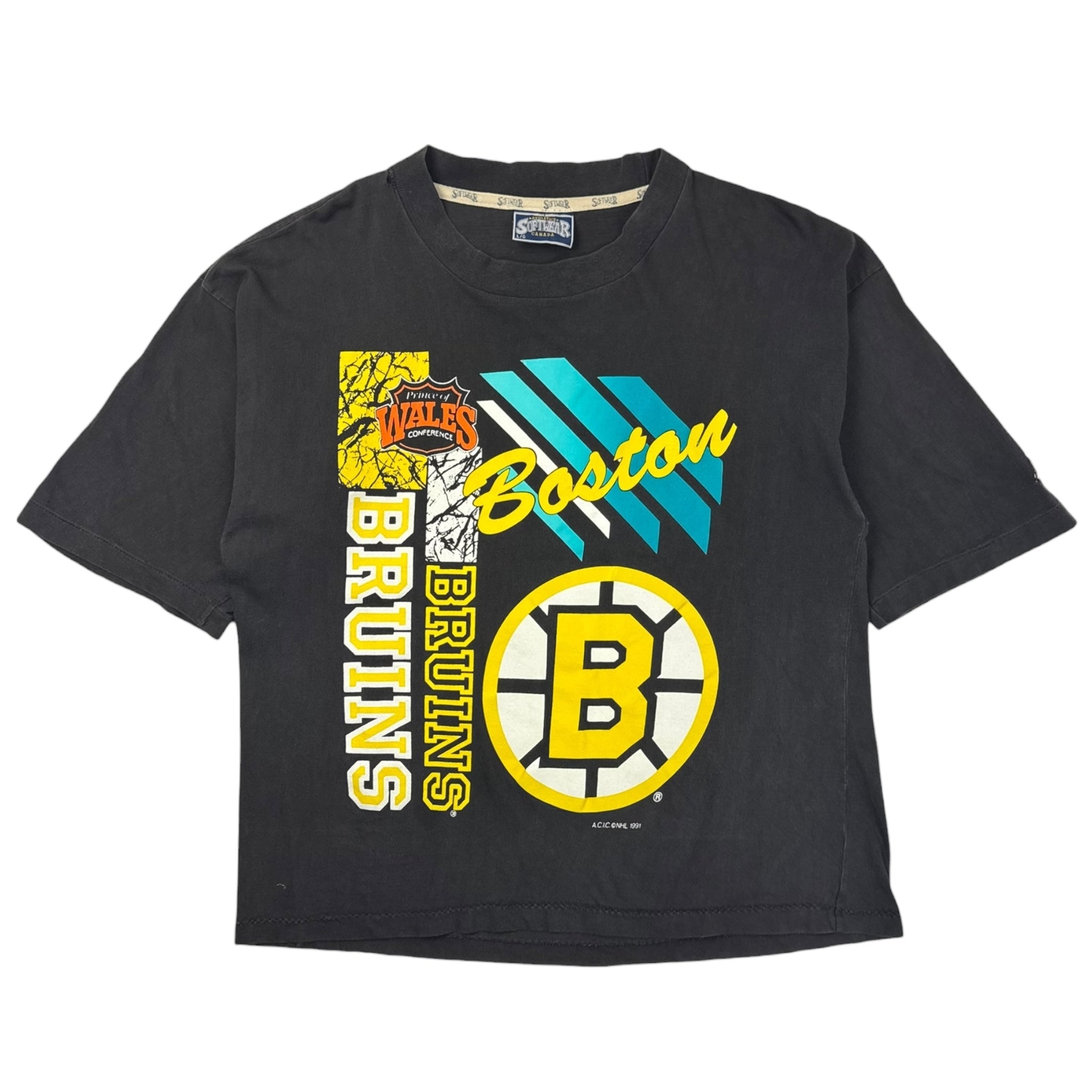 1991 Boston Bruins Classic Logo T-Shirt