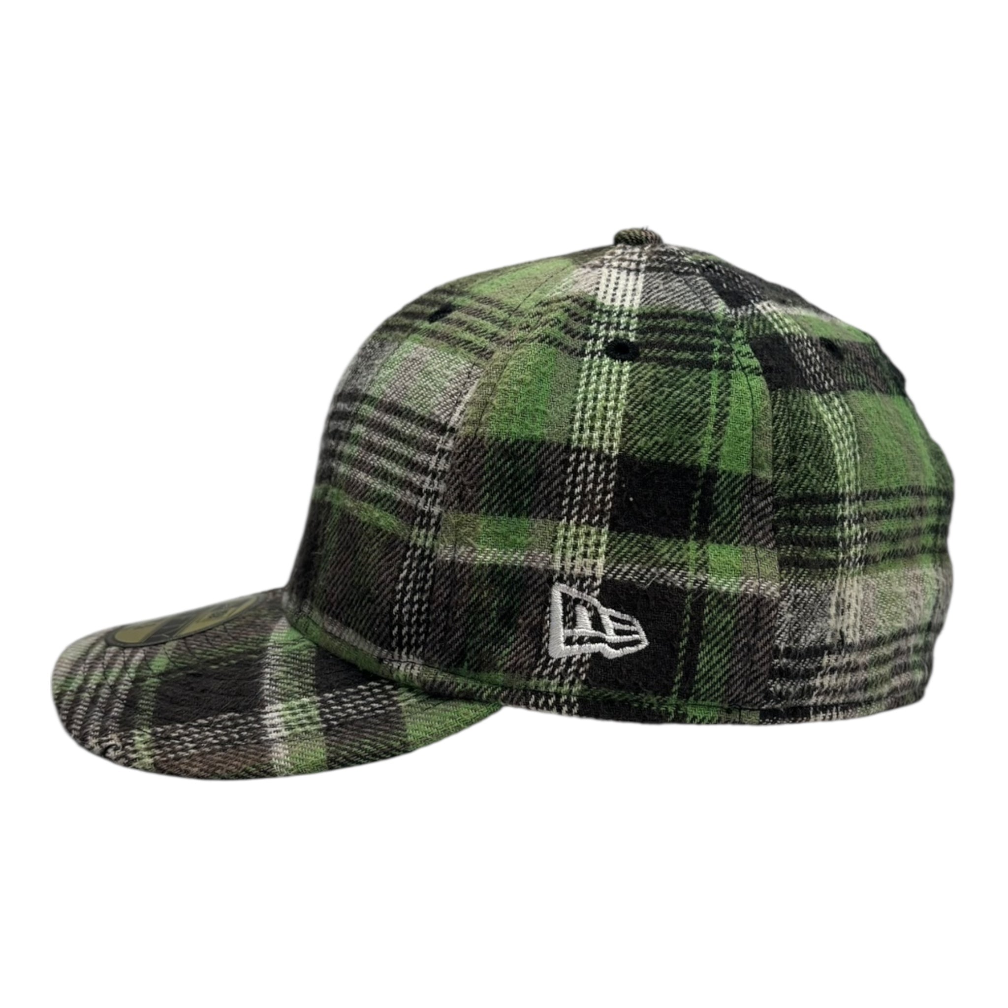 Y2K Stussy Tartan Wool Fitted Hat