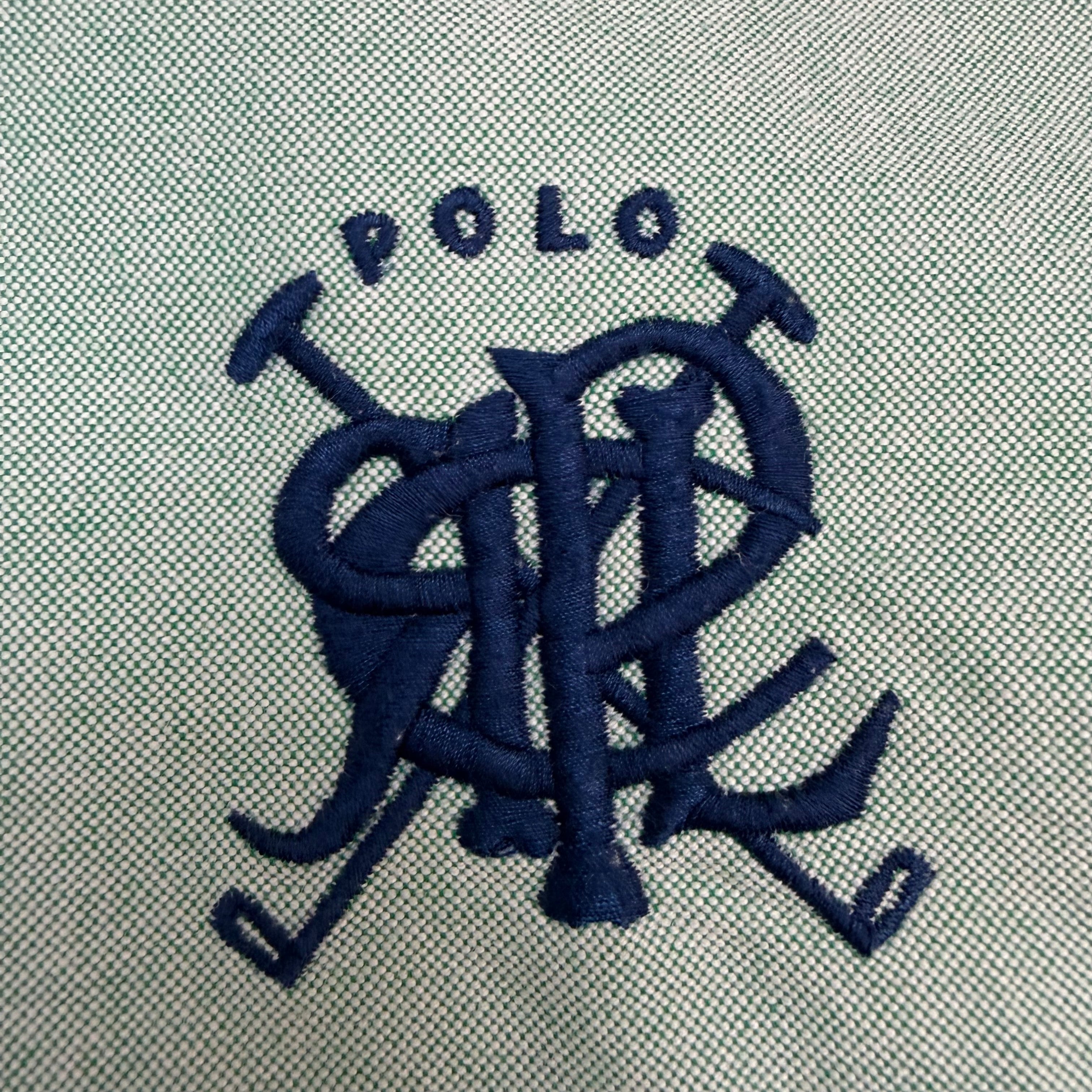 Vintage Polo Ralph Lauren Embroidered Button Up Mint Green