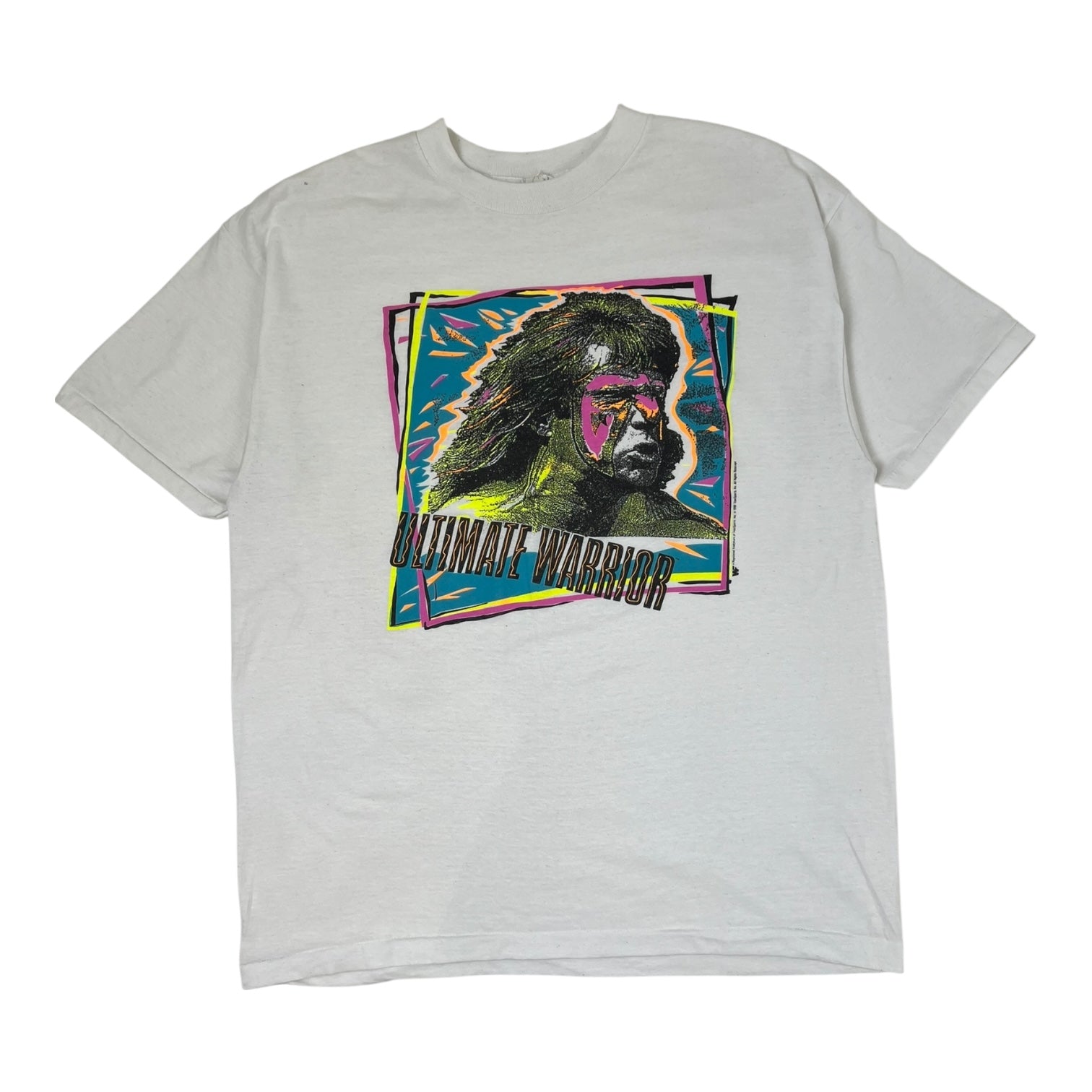 Vintage Ultimate Warrior 1990 WWF T-Shirt White