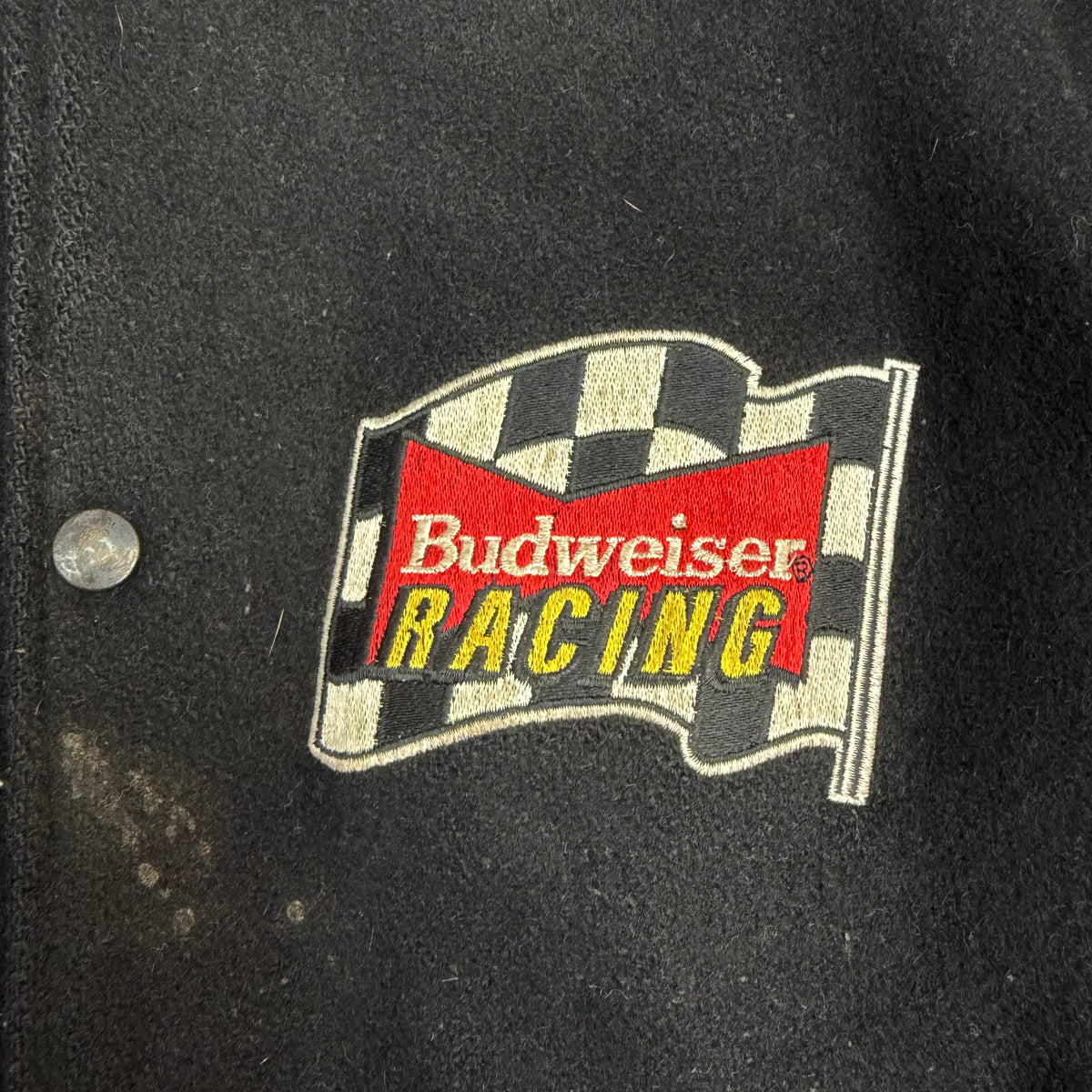 Vintage Budweiser Racing Varsity Jacket Black/Red