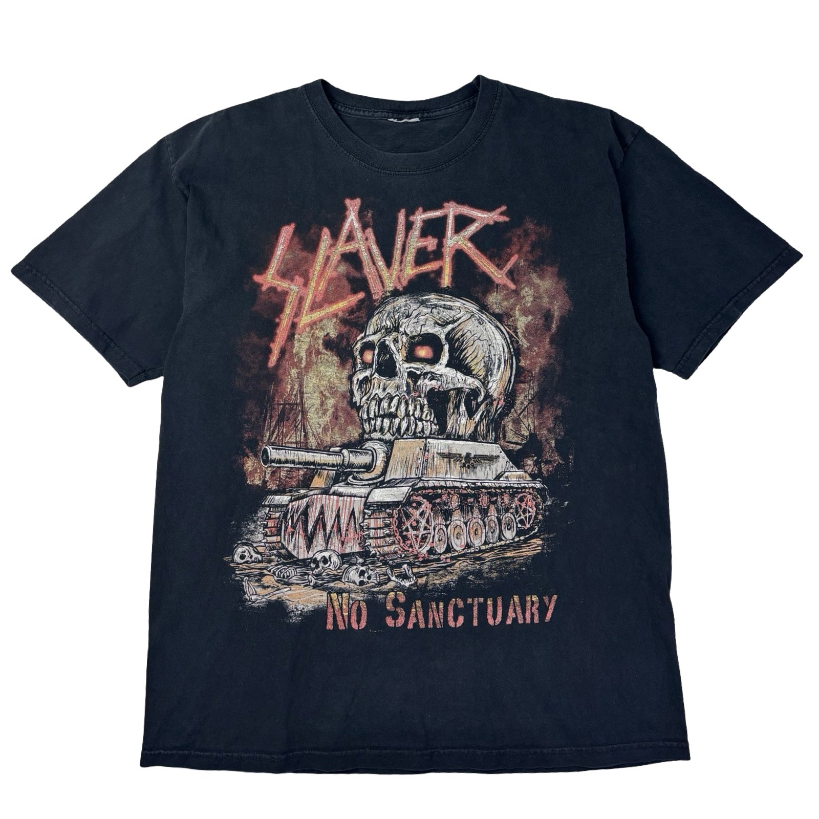 Vintage Slayer No Sanctuary T-Shirt Black