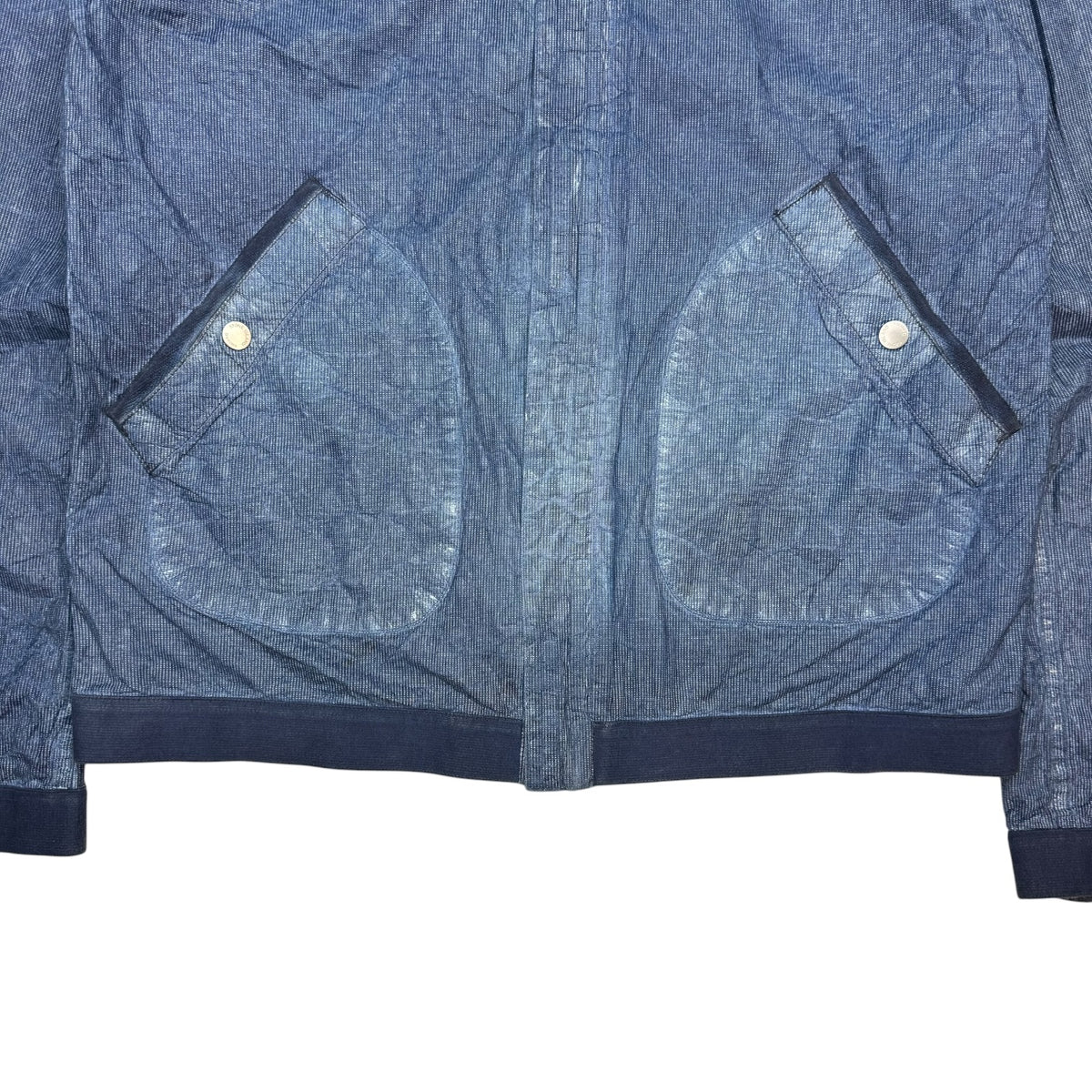 Stone Island Denims Tyvek Lightweight Biker Jacket Blue