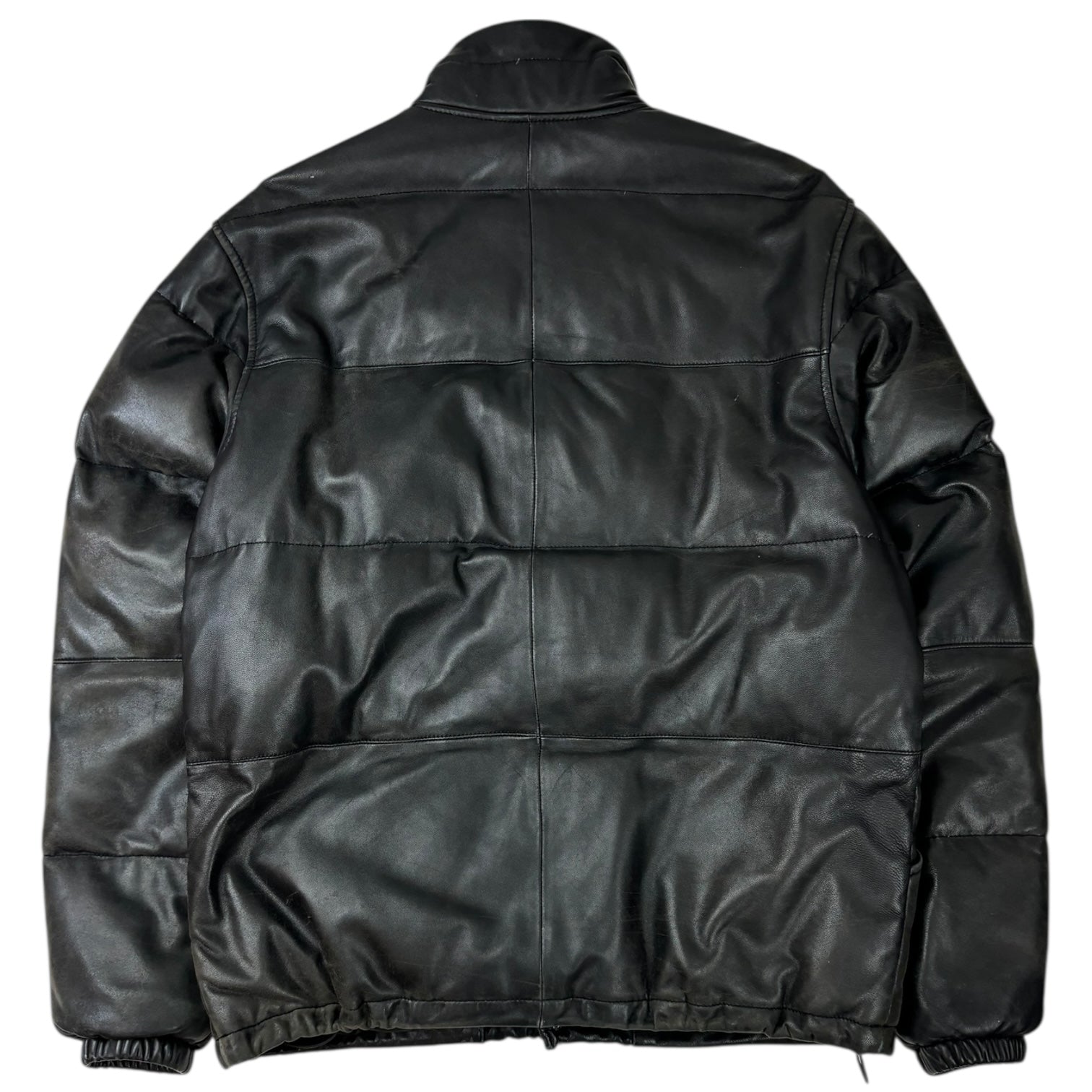 Stussy Leather Down Puffer Jacket Black