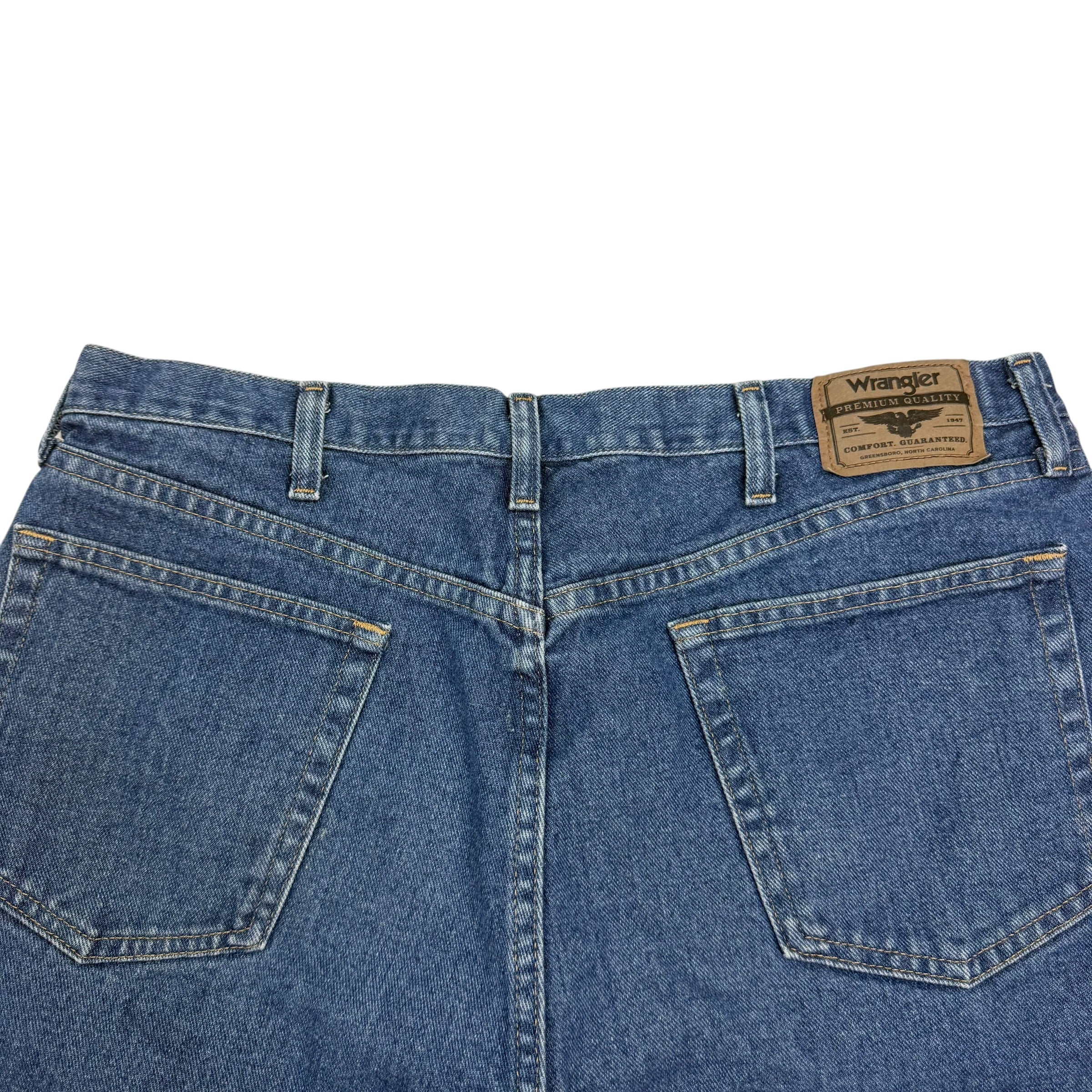 Vintage Wrangler Denim Carpenter Shorts Dark Blue