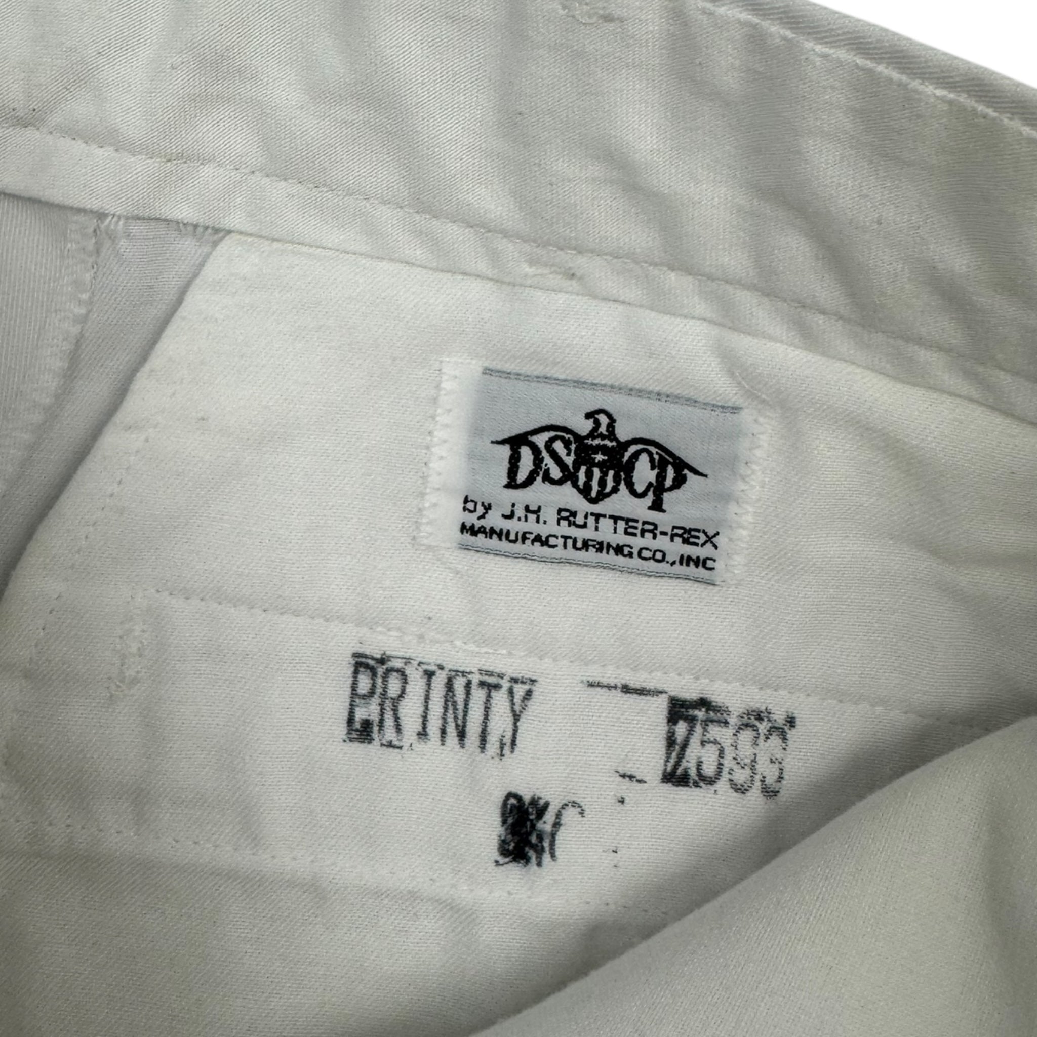 Vintage J.H. Rutter-Rex Navy Trousers White