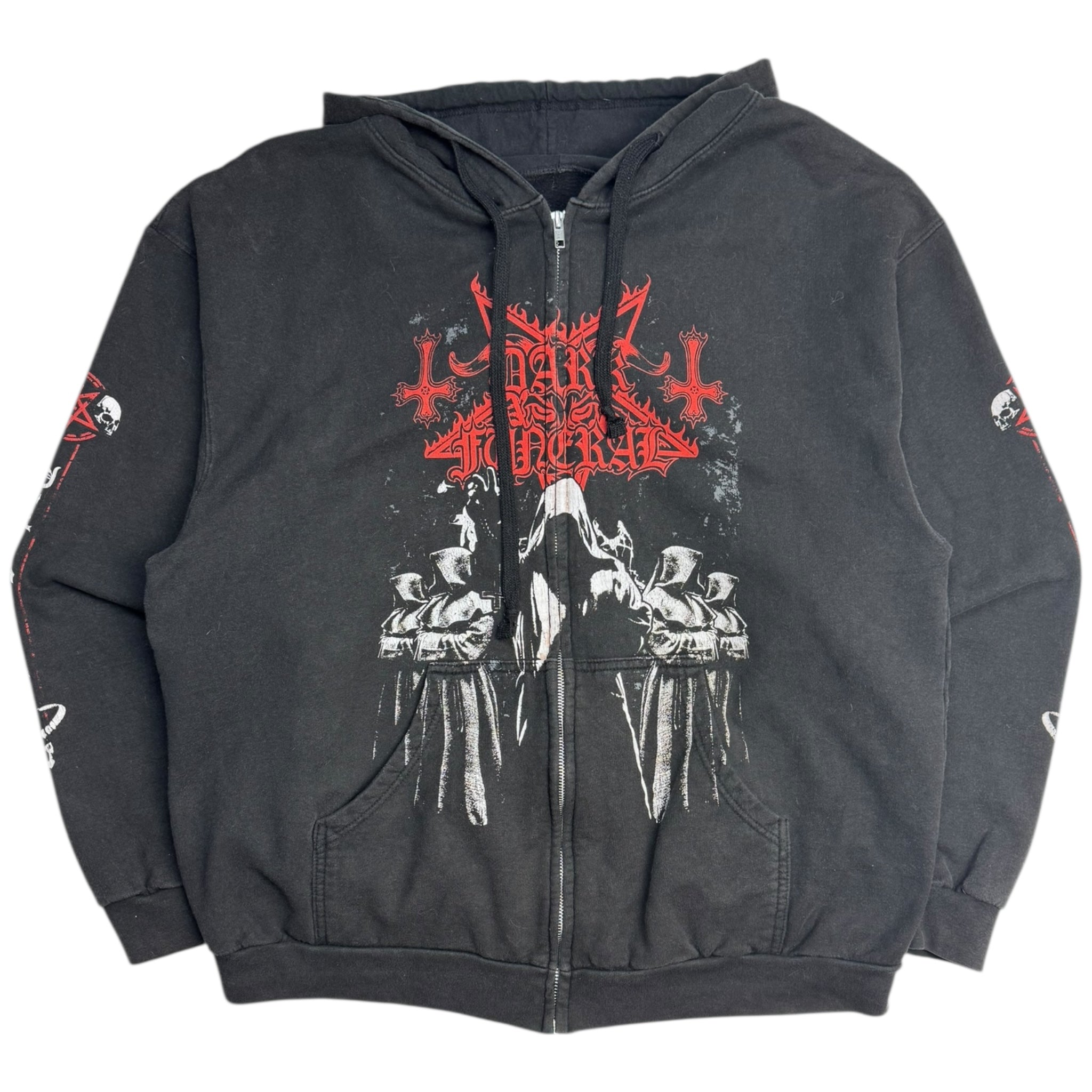 Dark Funeral Black Metal Zip Up Hoodie Black