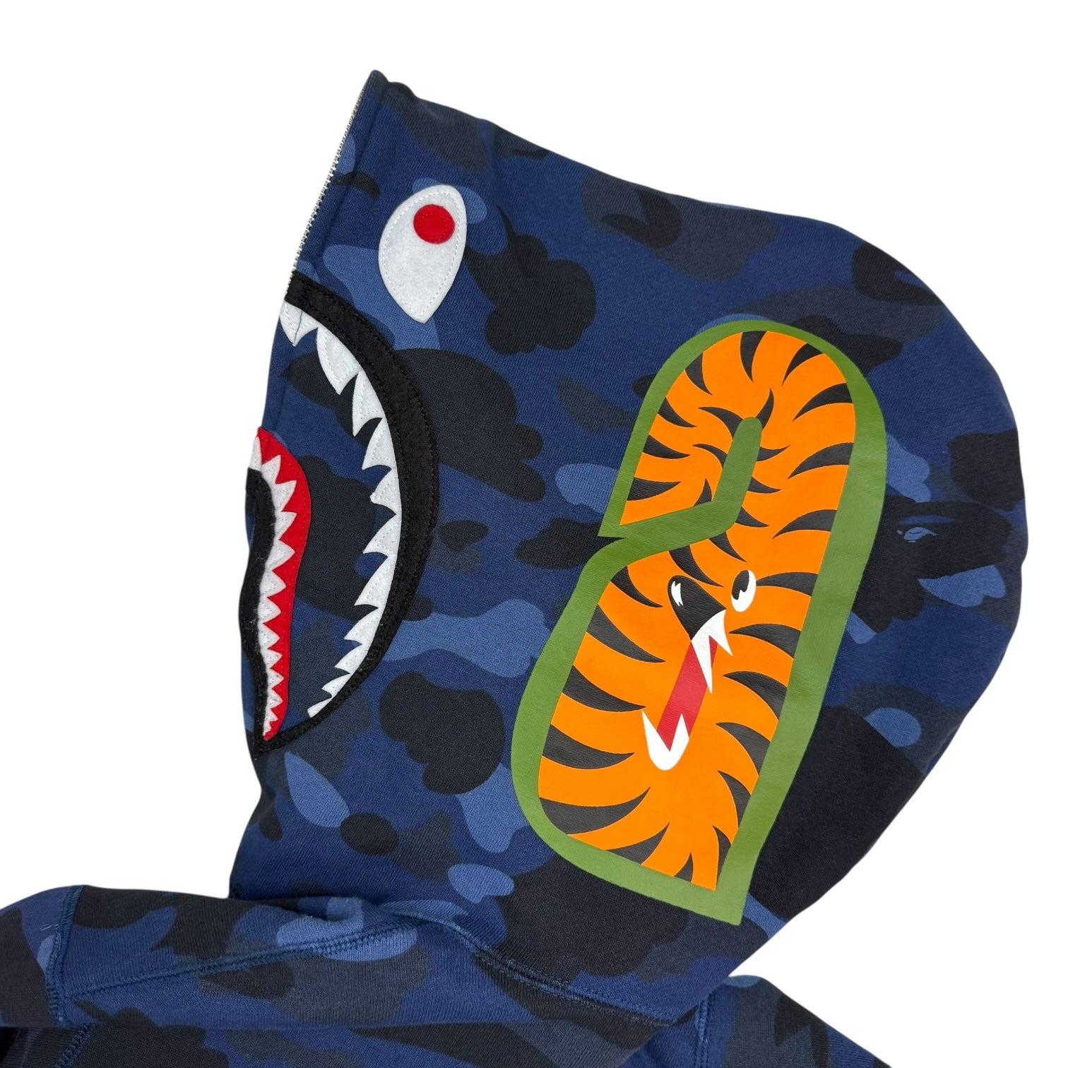 Bape Colour Camo 2nd Shark Hoodie Blue
