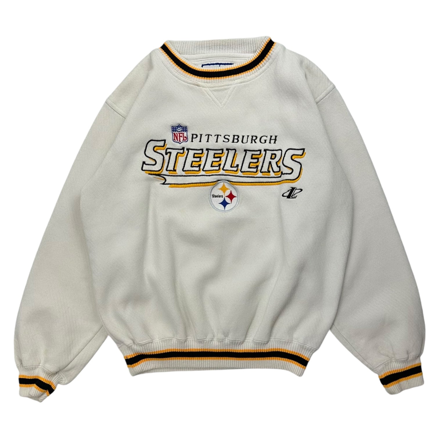 Vintage Pro Line Pittsburgh Steelers Crewneck White