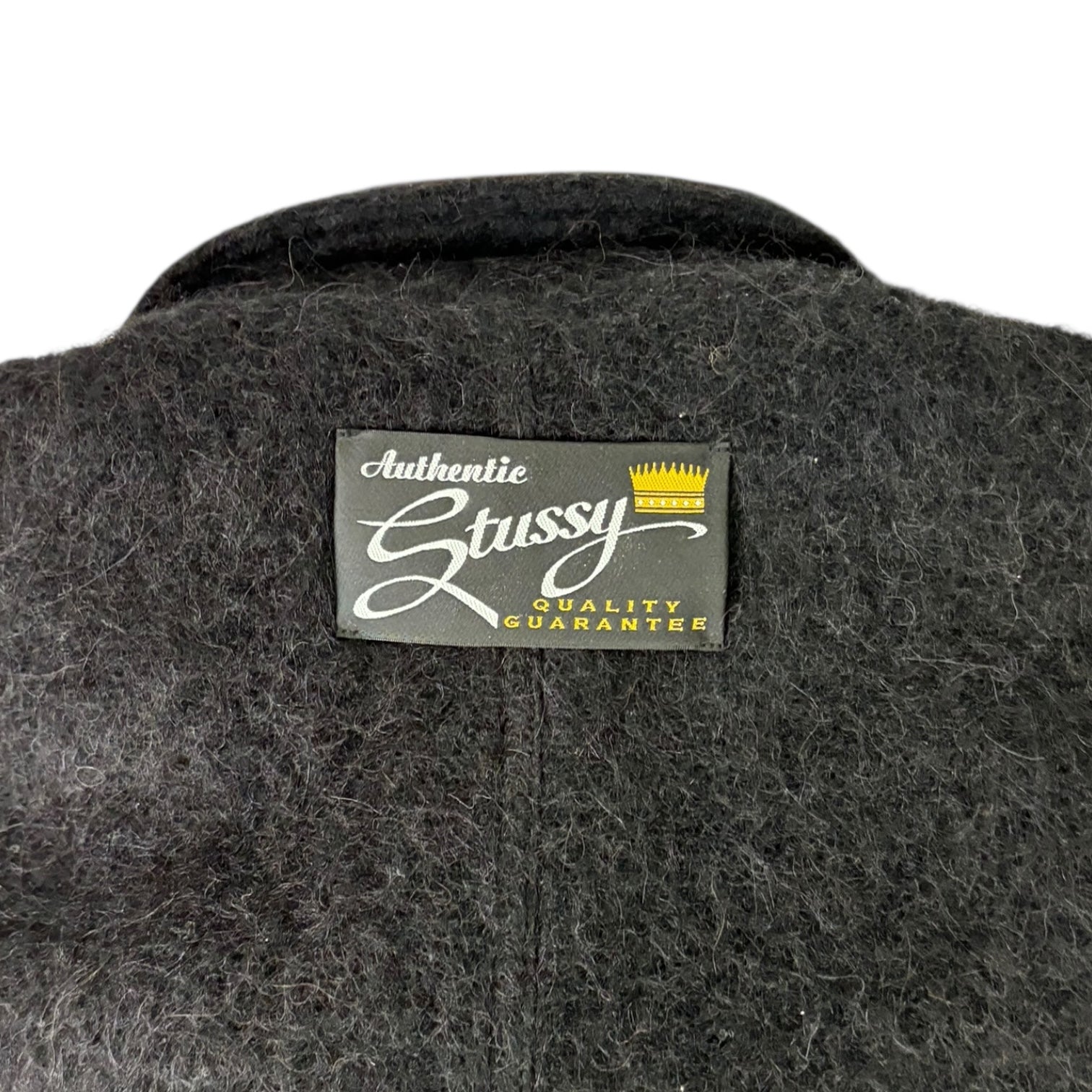 Stussy Mohair Trench Coat Black