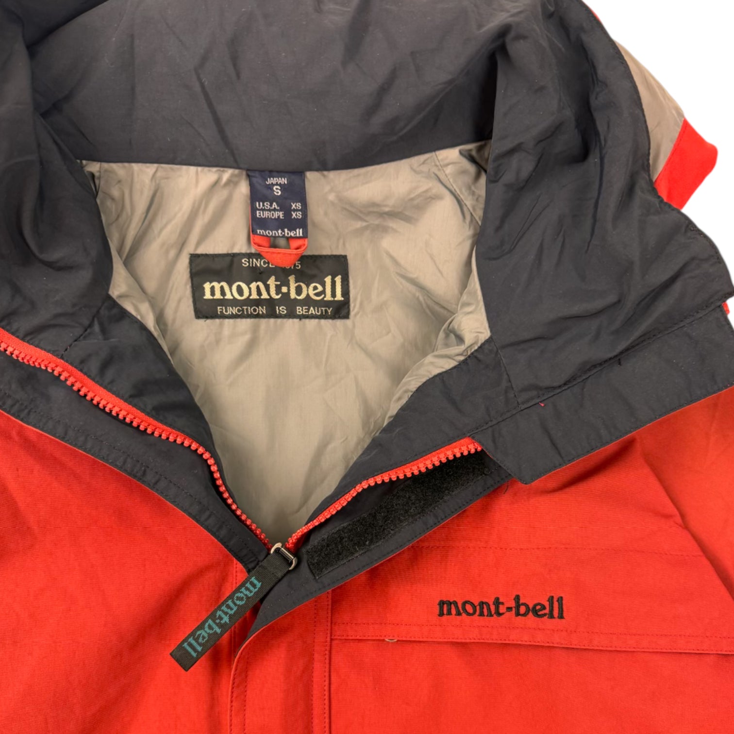 Vintage Mont-Bell Goretex Shell Jacket Orange