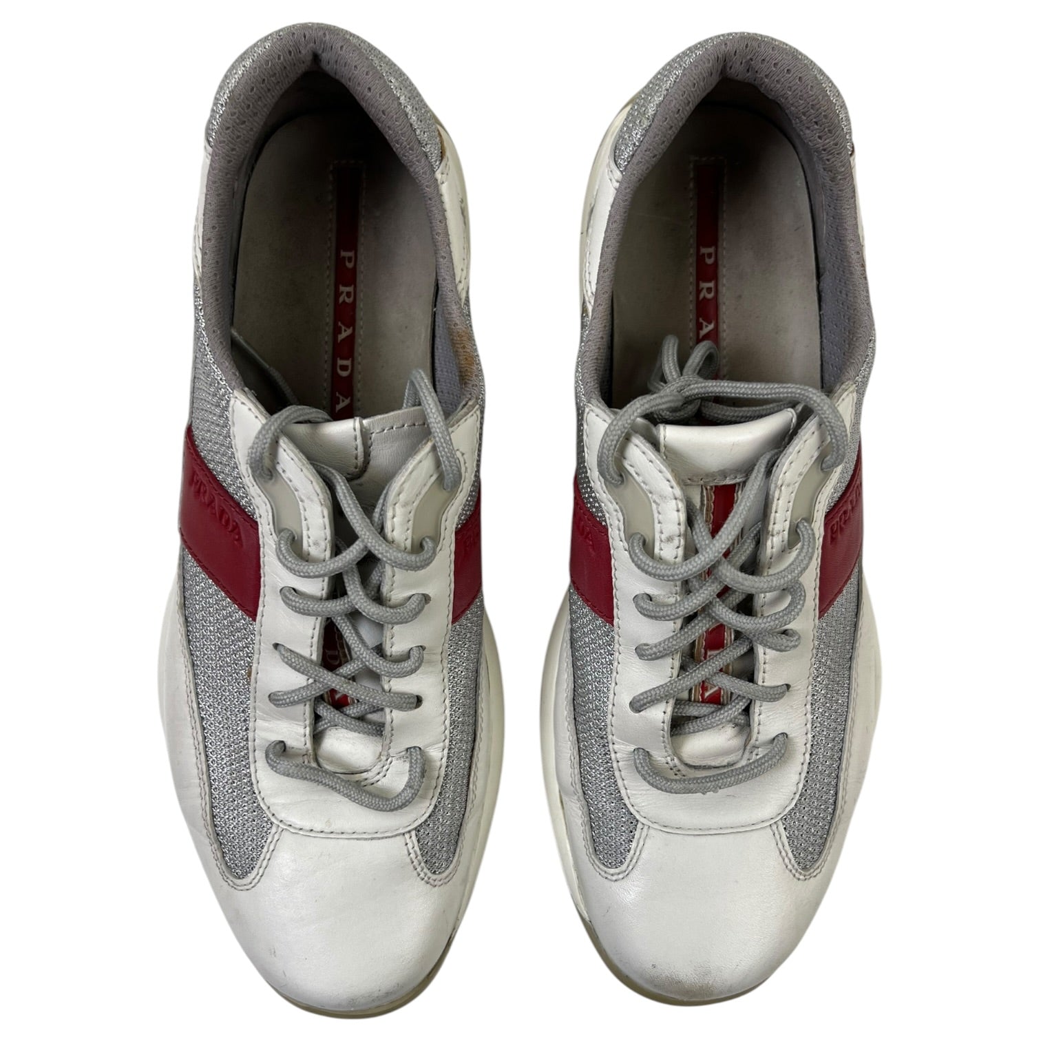 Prada America’s Cup Sneaker Silver