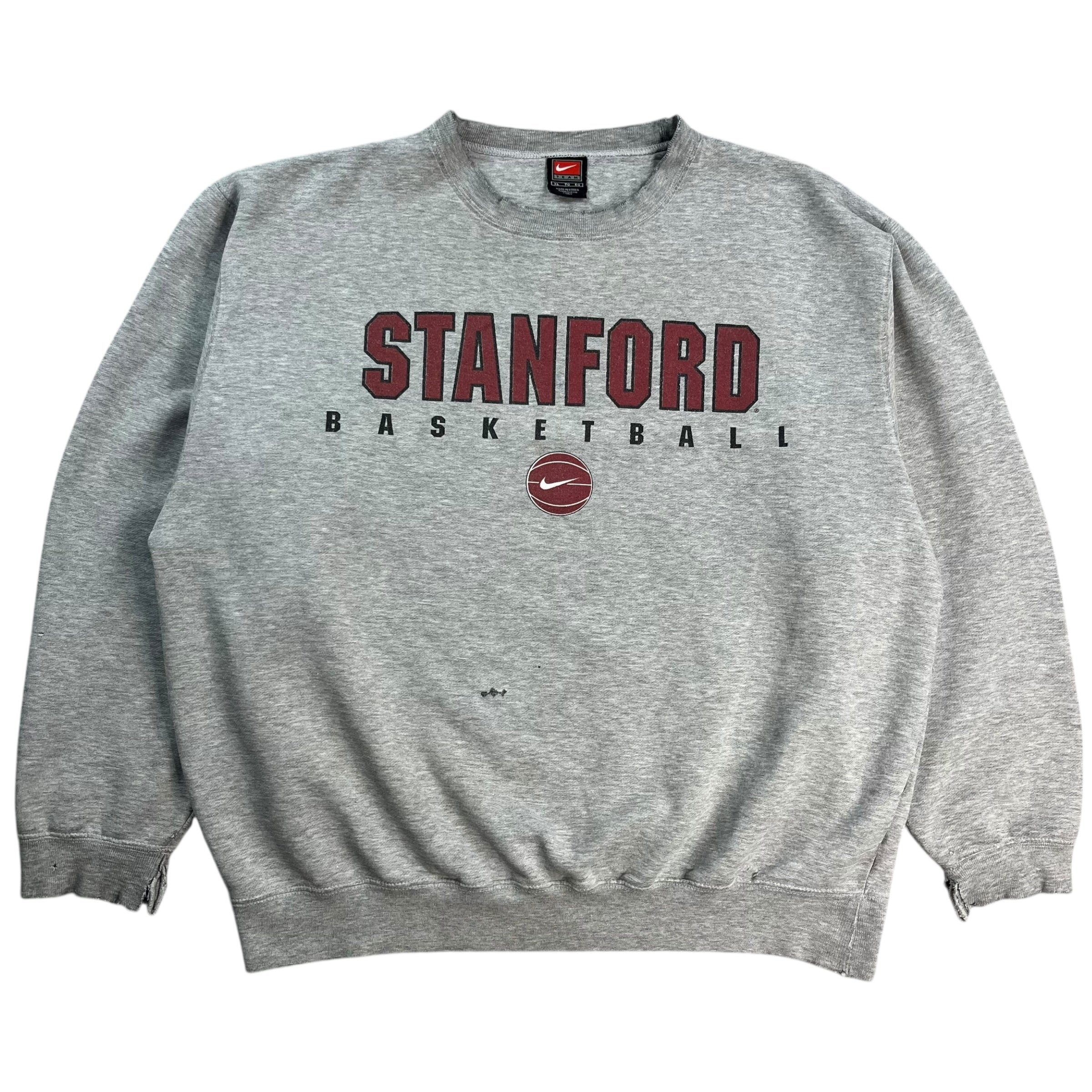 Vintage Nike Stanford Basketball Crewneck Light Grey