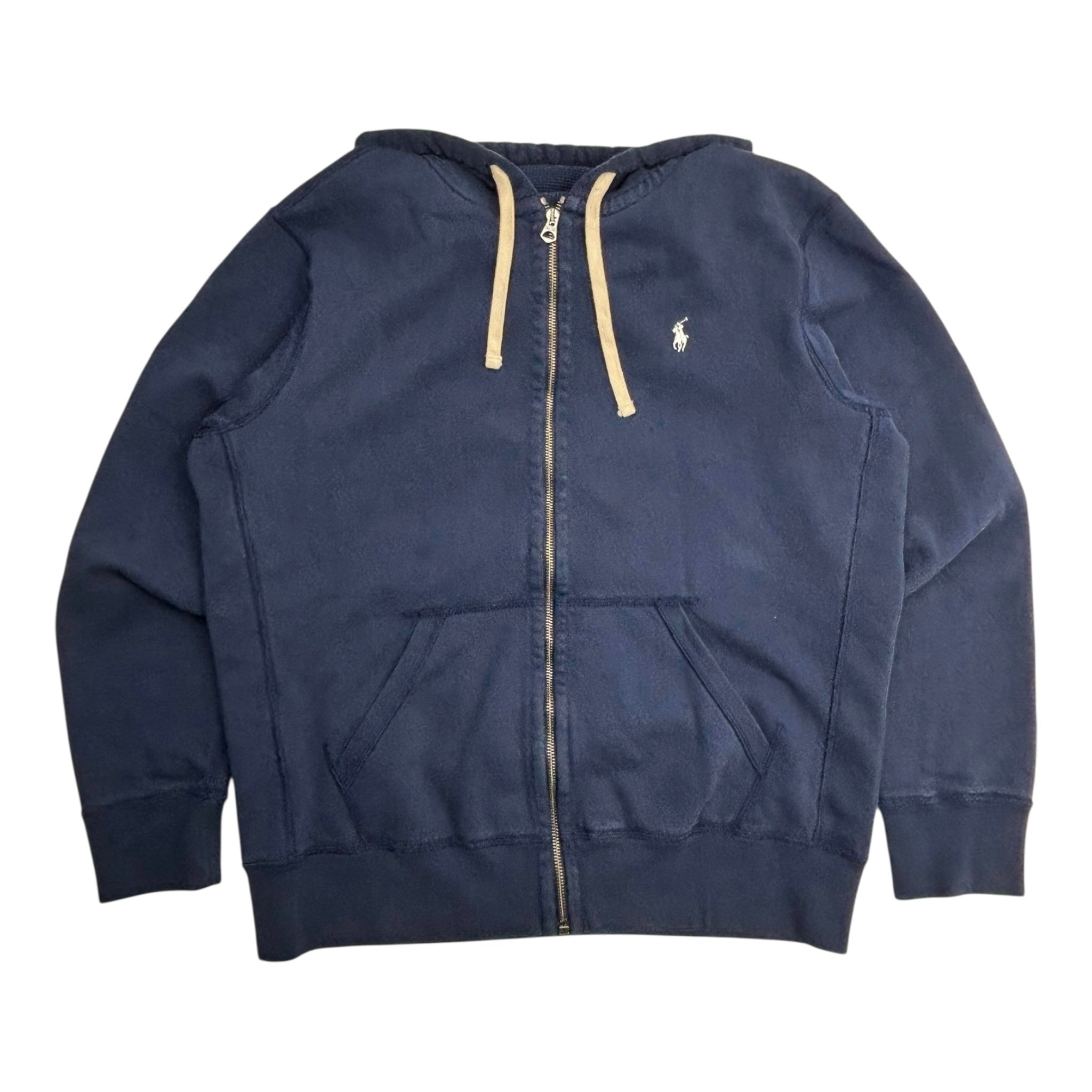 Vintage Polo Ralph Lauren Fleece Zip-Up Hoodie Navy
