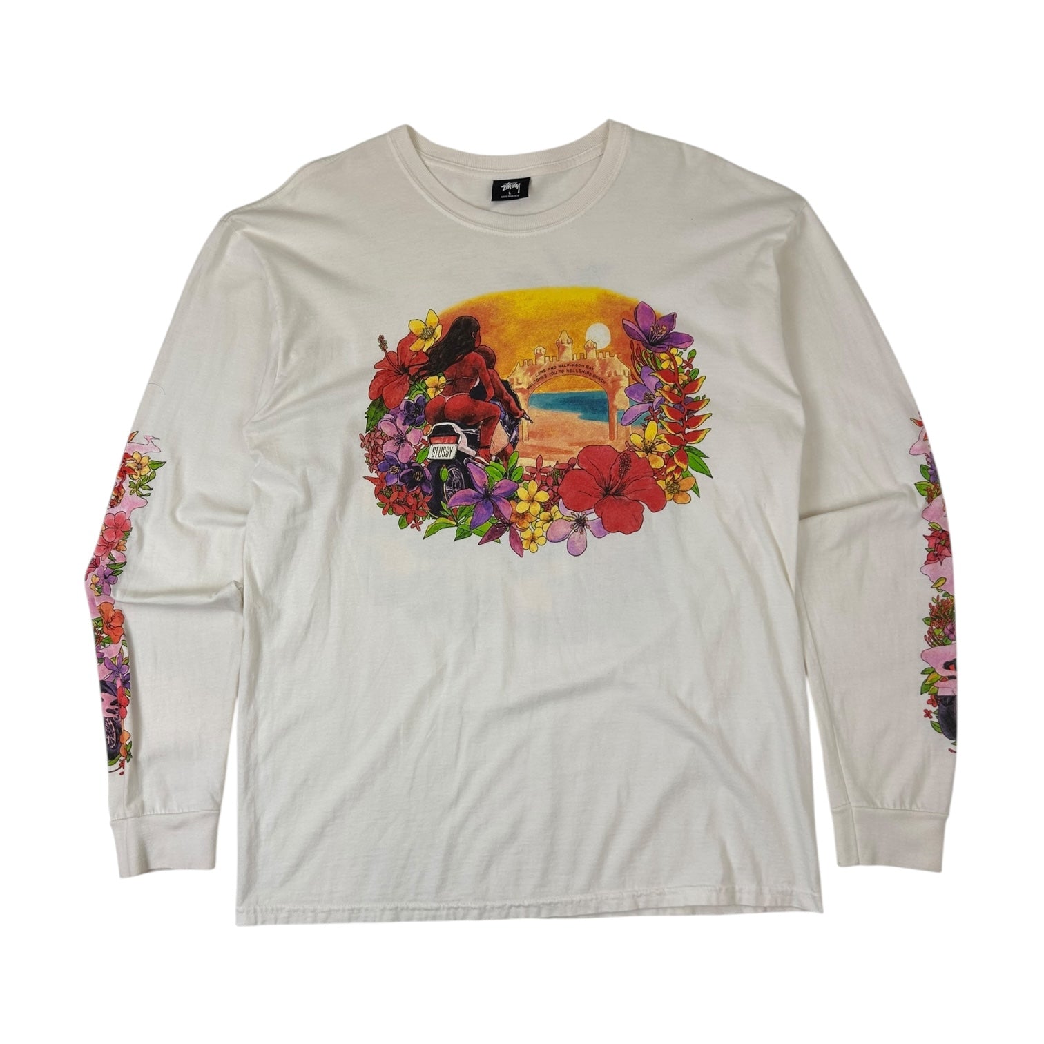 Stussy Hellshire Long Sleeve Shirt White