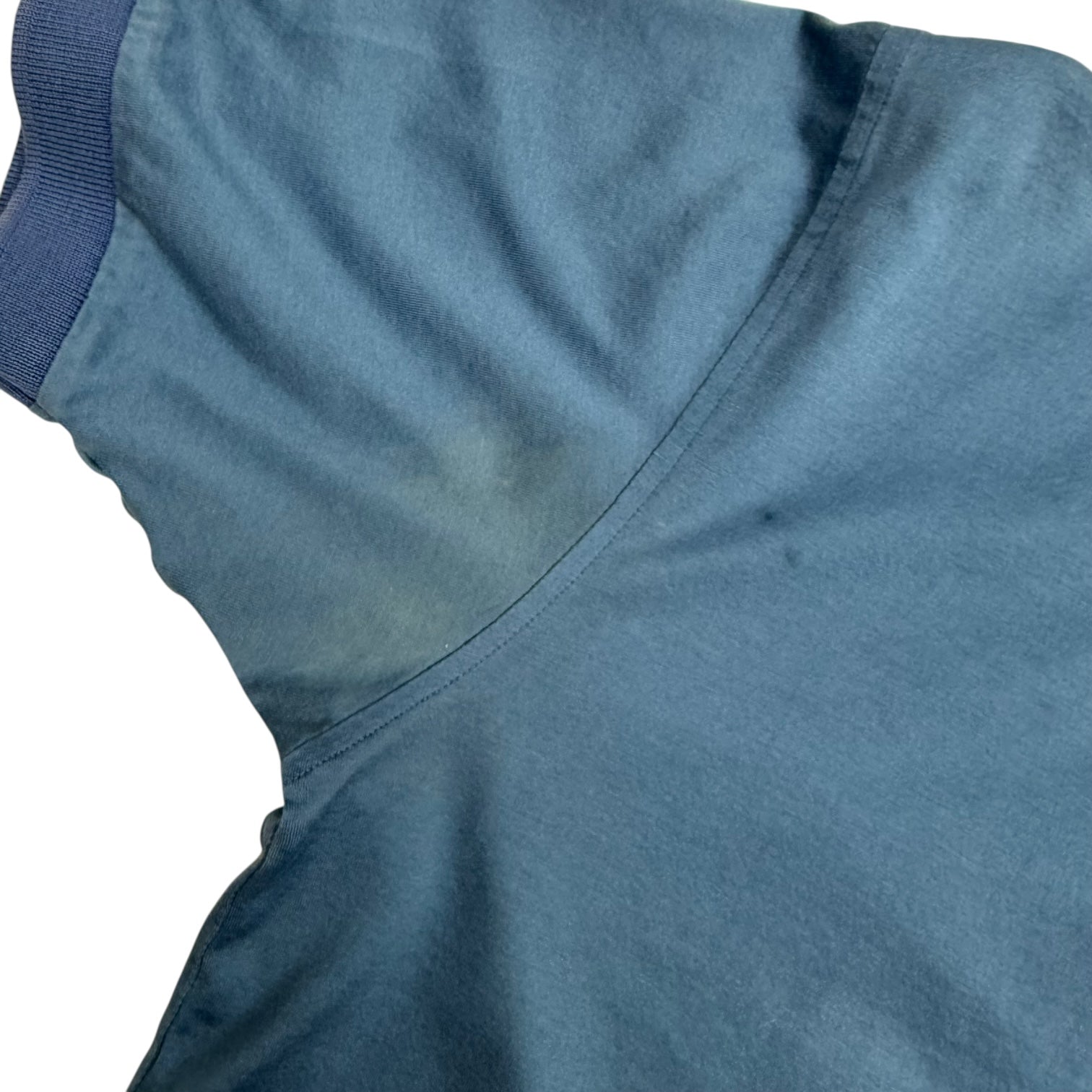 Vintage YSL Button Up Polo Shirt Blue