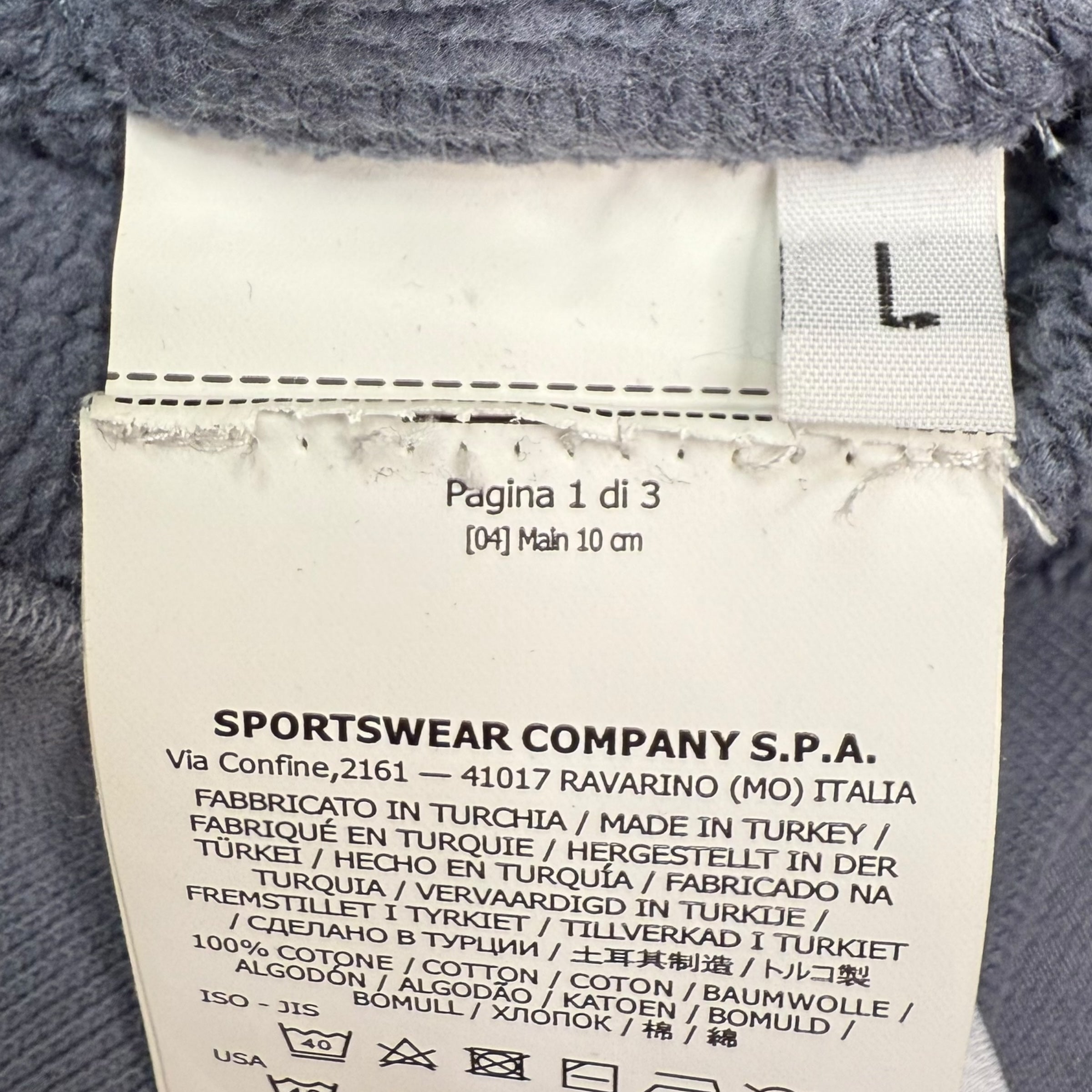 Stone Island French Terry Zip Up Hoodie Pale Blue