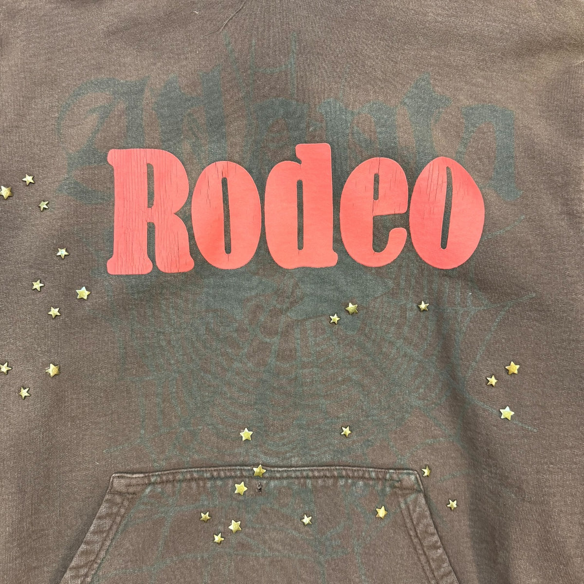 SP5DER x Travis Scott Cactus Jack Days Before Rodeo Hoodie Brown