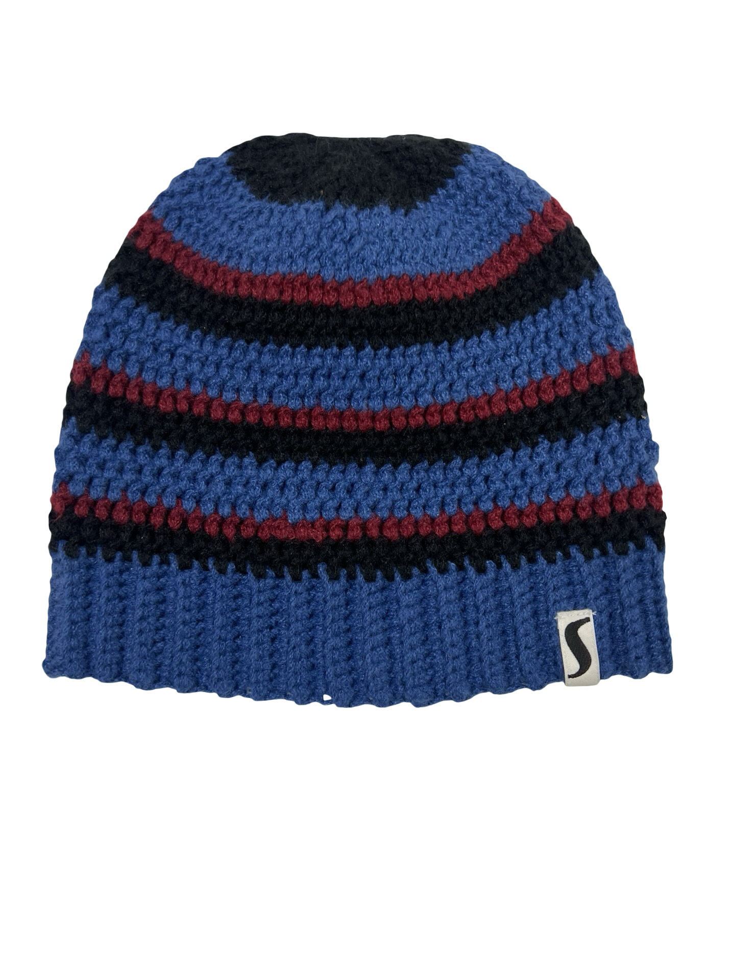 Stussy Stripe Knit Skullcap Blue