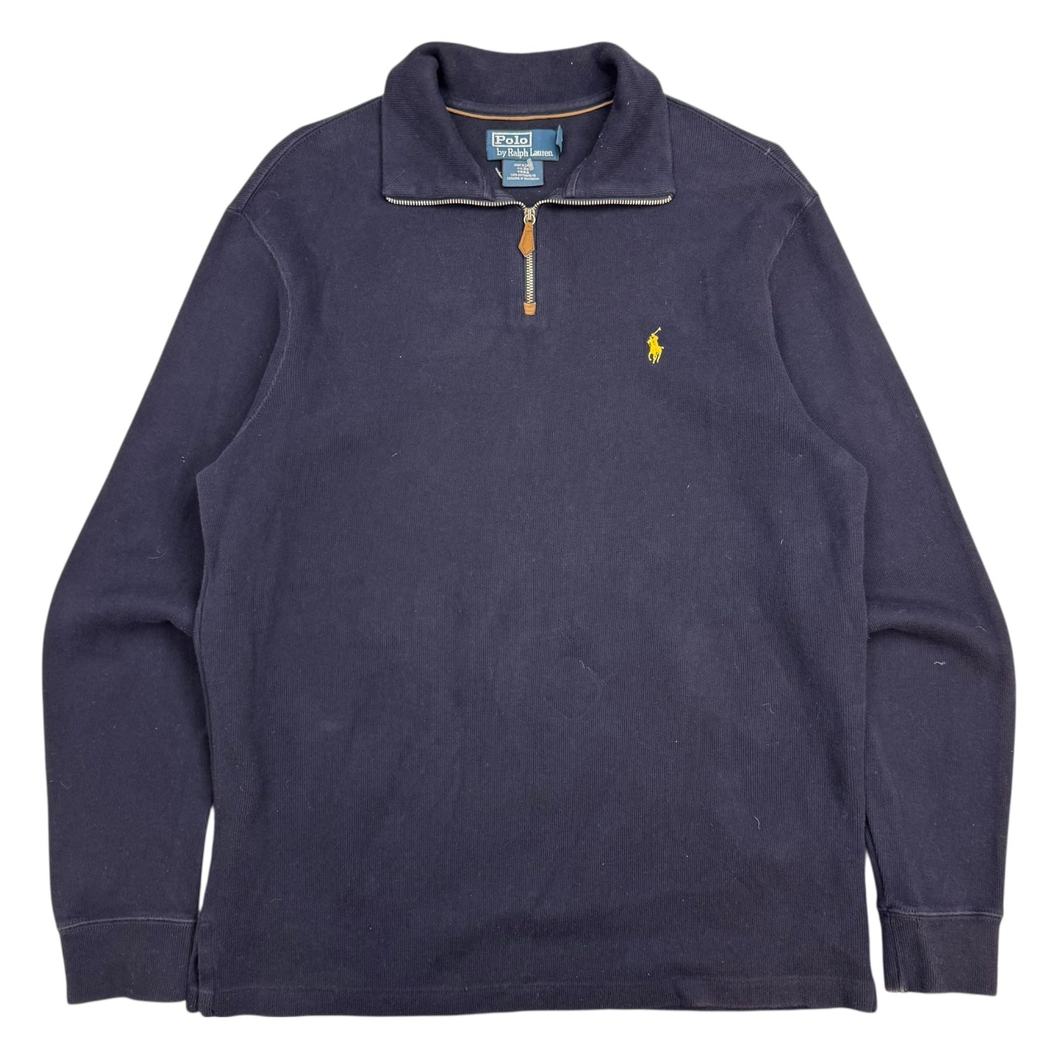 Vintage Polo Ralph Lauren Quarter Zip Sweater Navy Blue