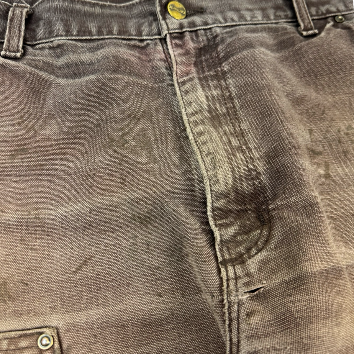 Vintage Carhartt Double Knee Bottoms Hot Cocoa Faded