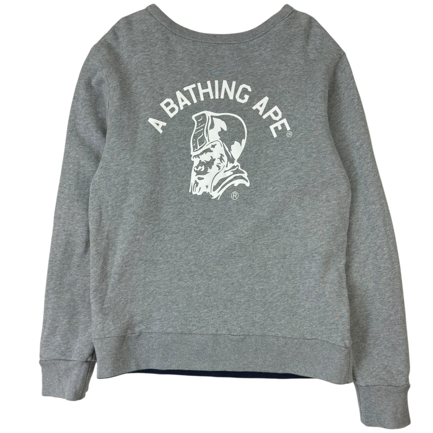 BAPE SS14 4-Way College Crewneck Grey/Navy