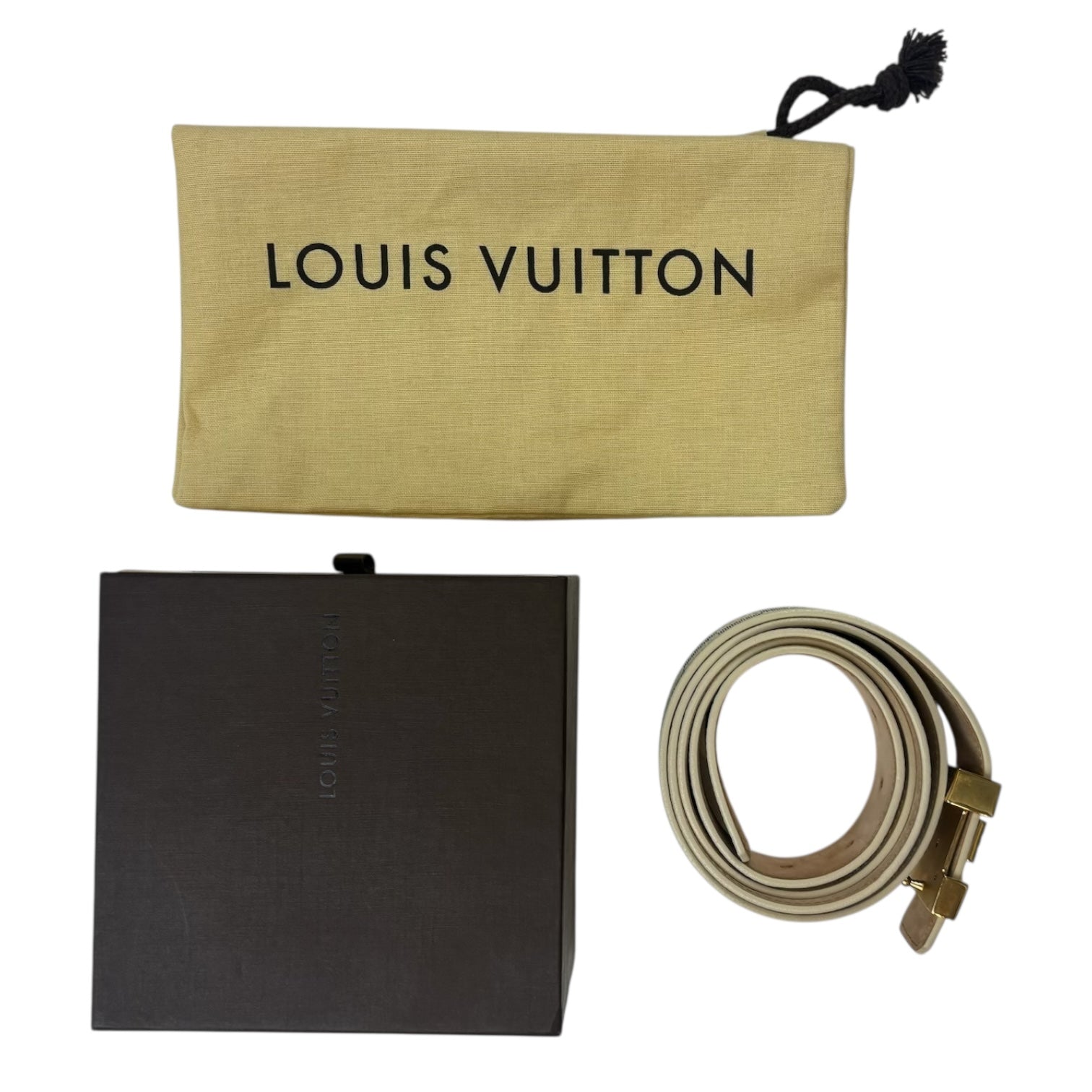 Louis Vuitton Damier Azur Ivory Belt