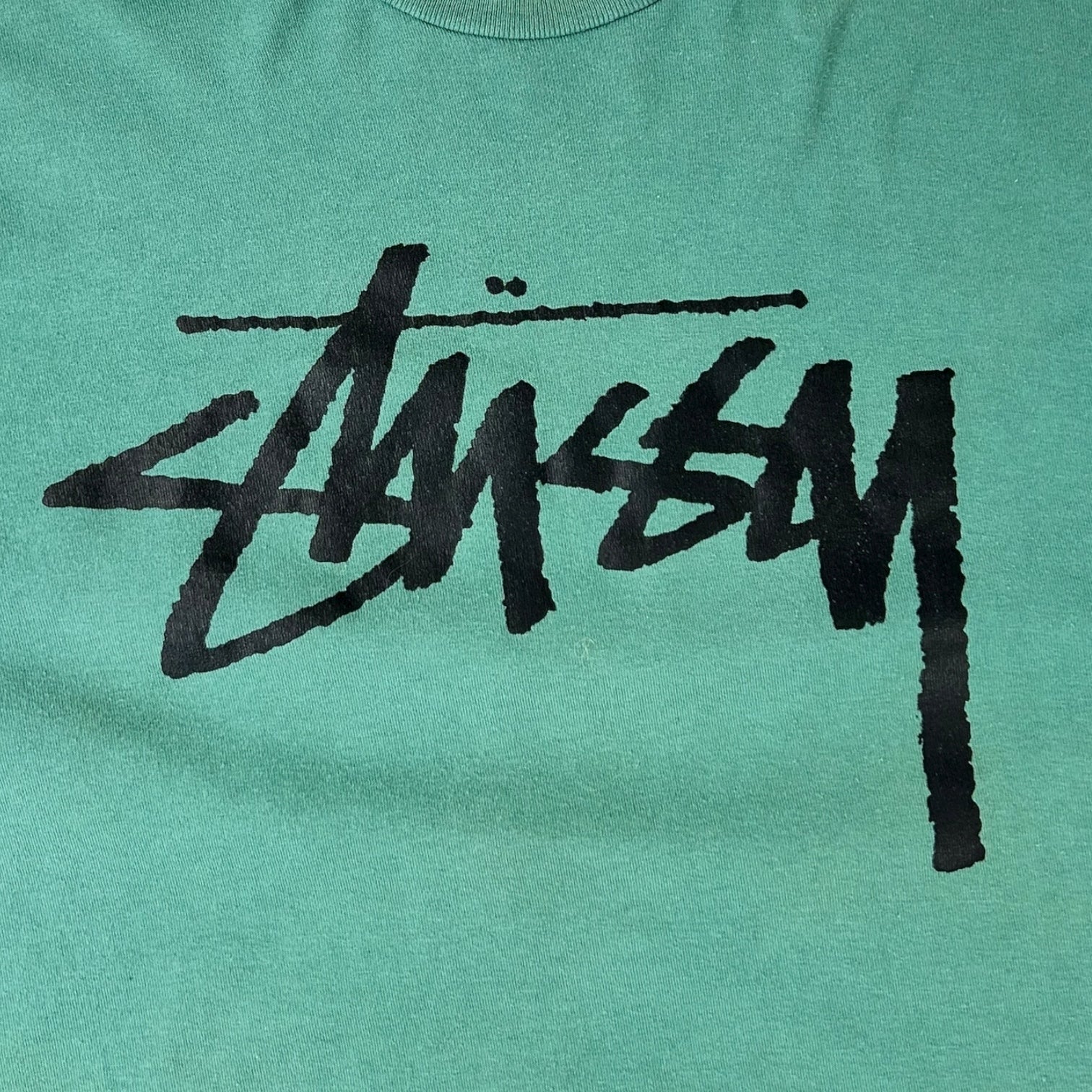 Stussy Stock Logo Long Sleeve T-Shirt Teal