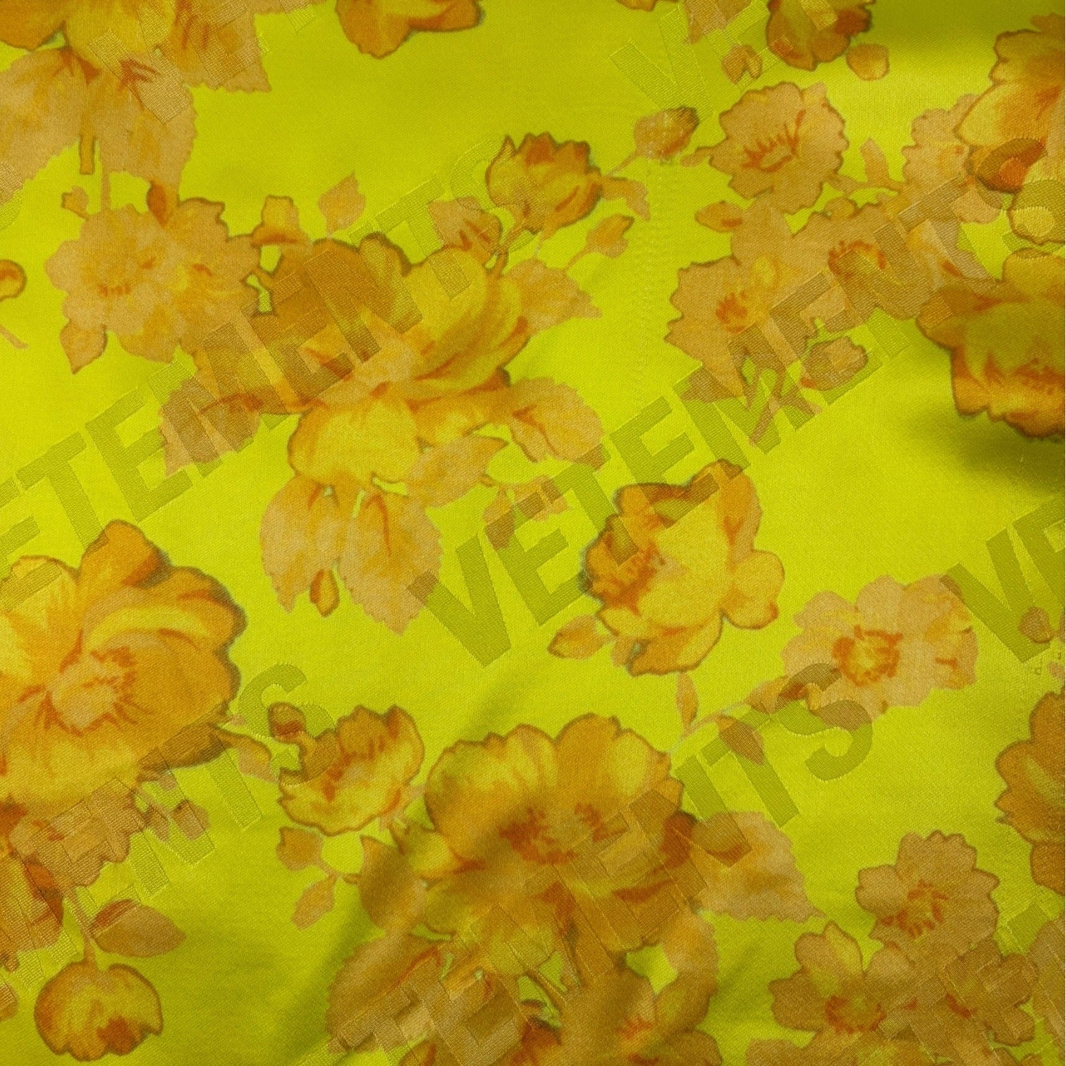 (W) Vetements Acid Flower Slip Dress Yellow