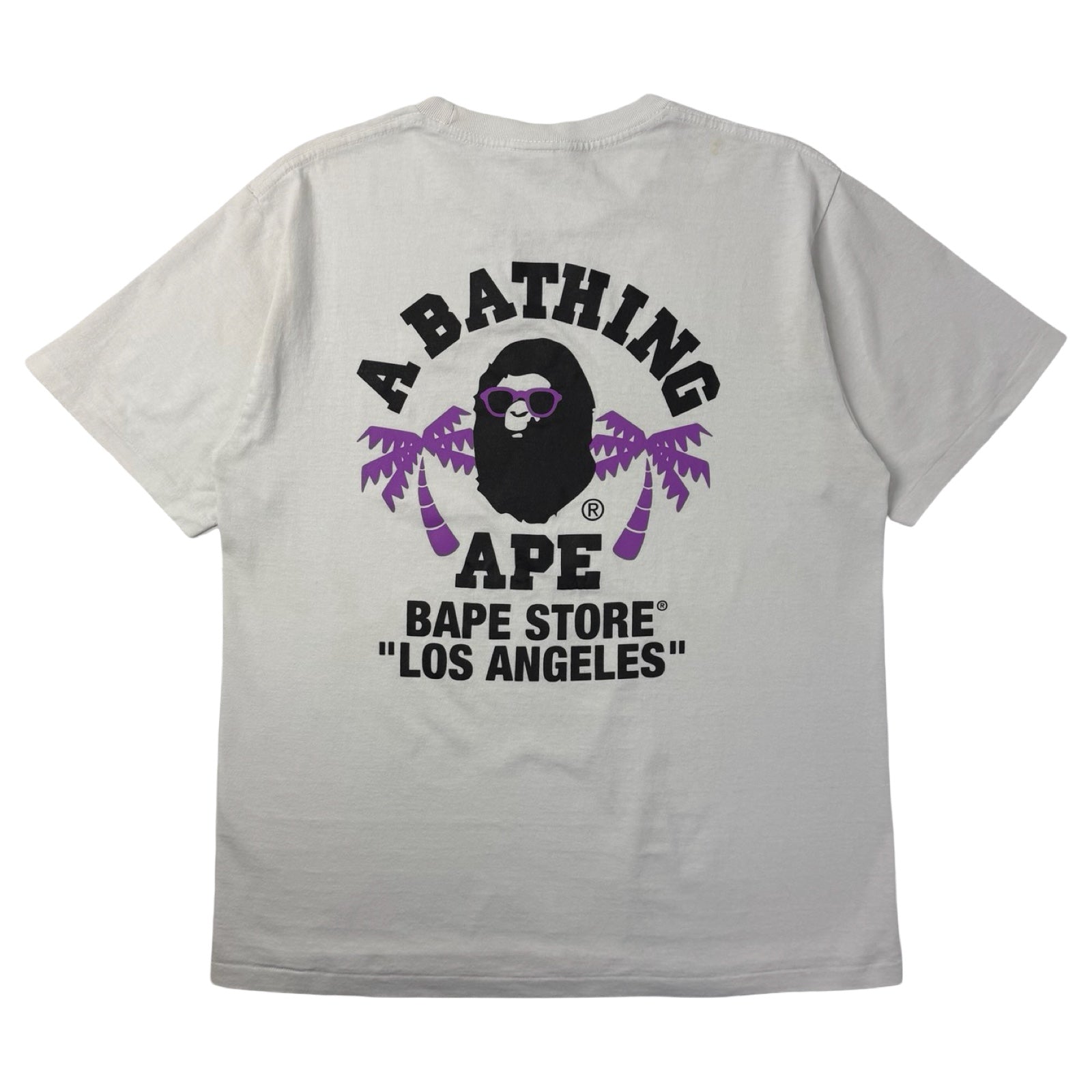 Bape Los Angeles Store College Shirt White