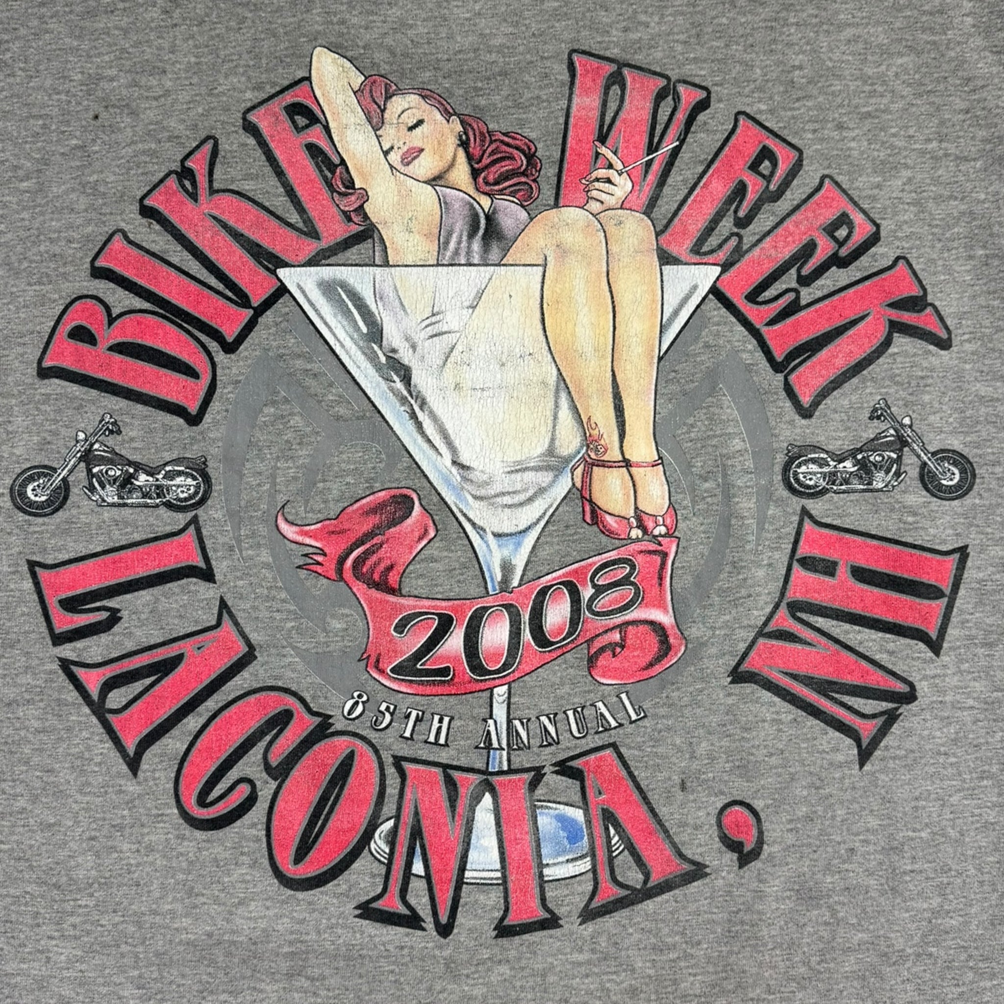 2008 Lacona Bike Week Cocktail Girl T-Shirt