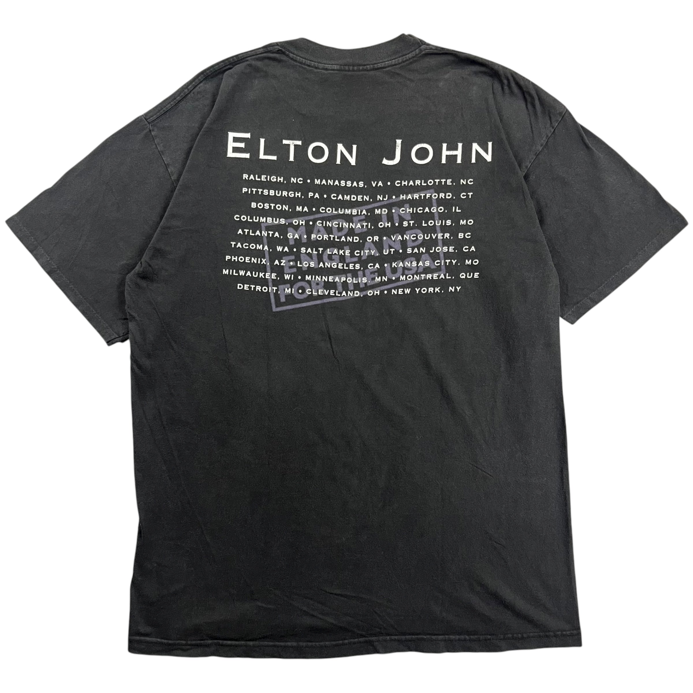 Vintage Elton John Made In England Tee Black