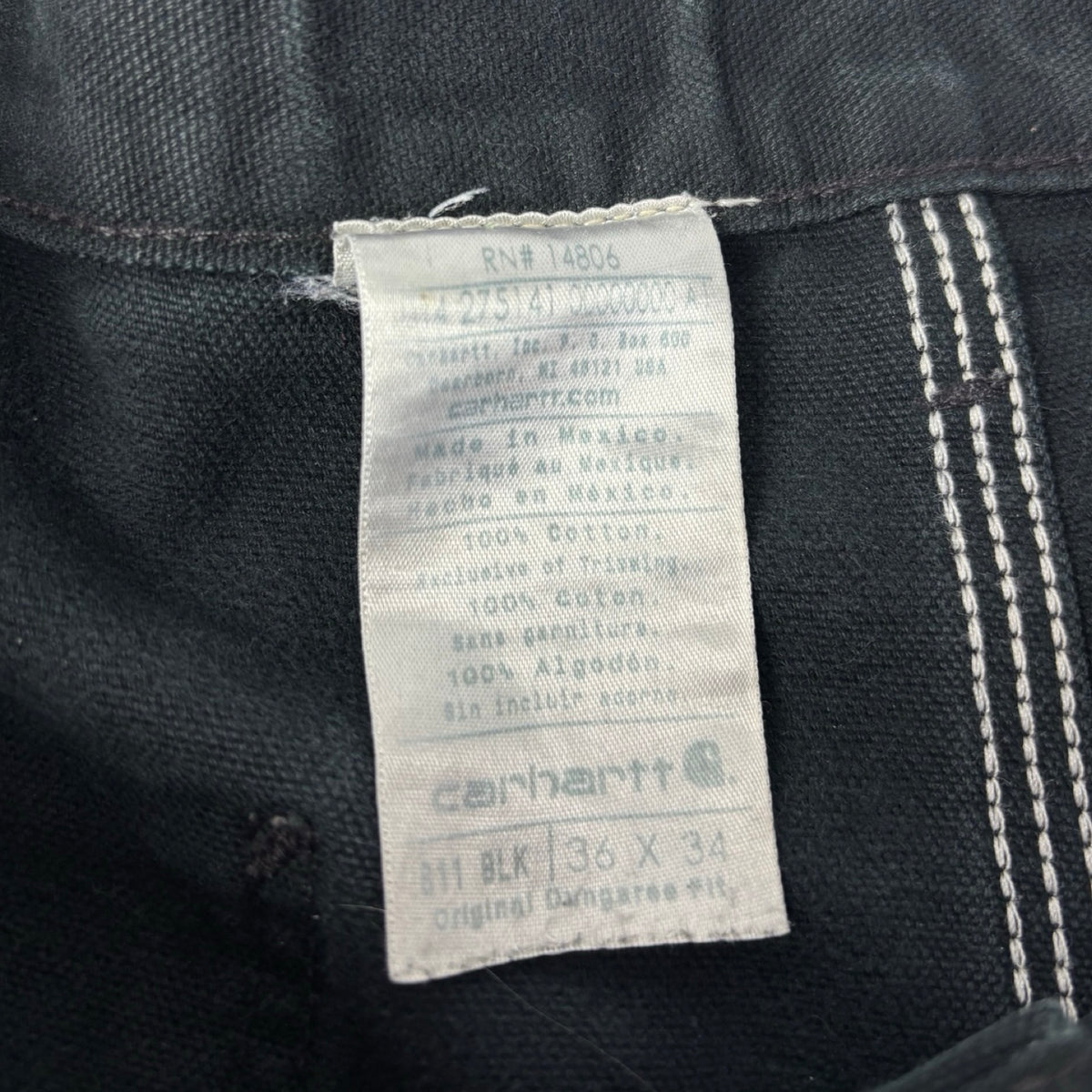 Carhartt Carpenter Pant Clay Splattered Black