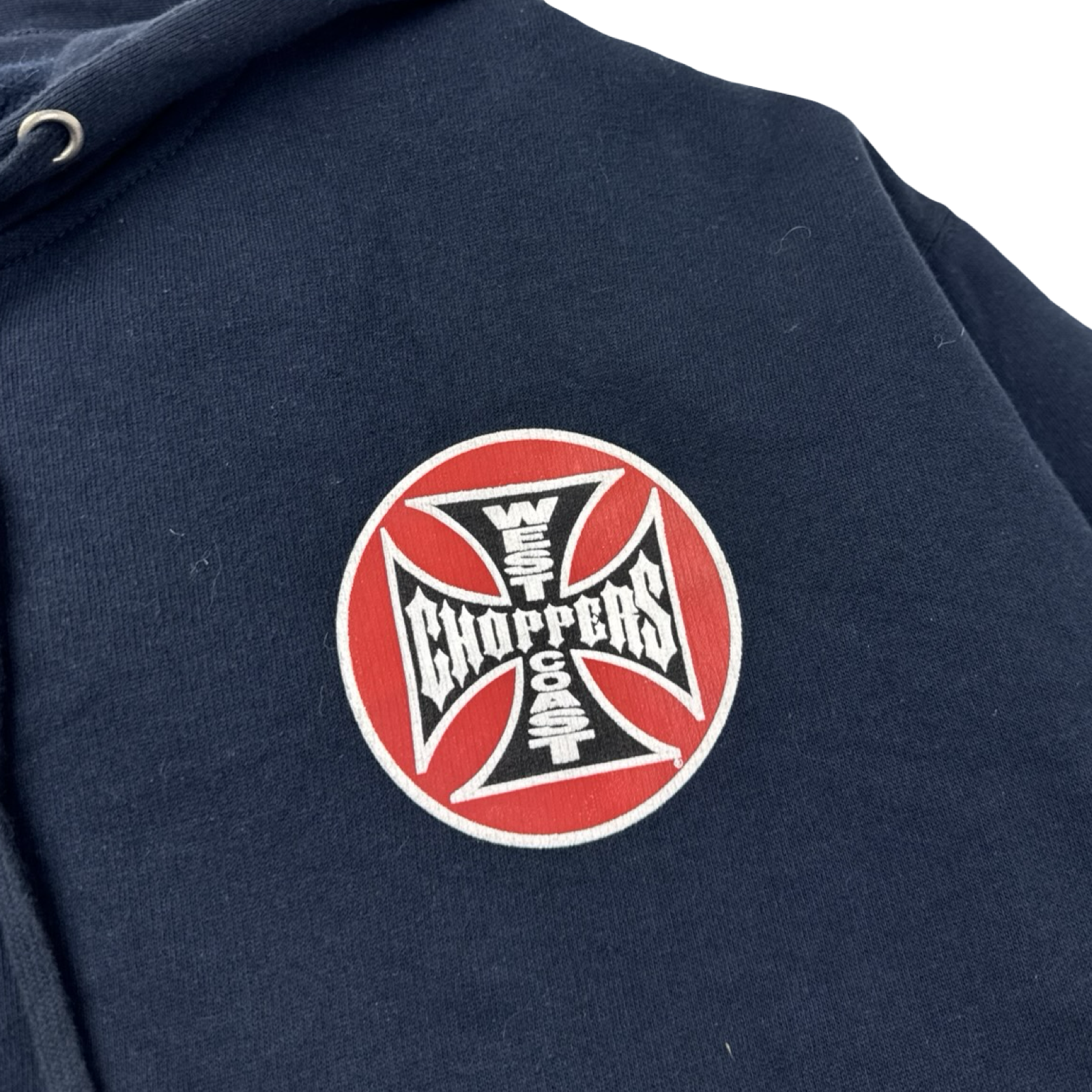 Vintage Y2K West Coast Choppers Zip Up Hoodie Navy