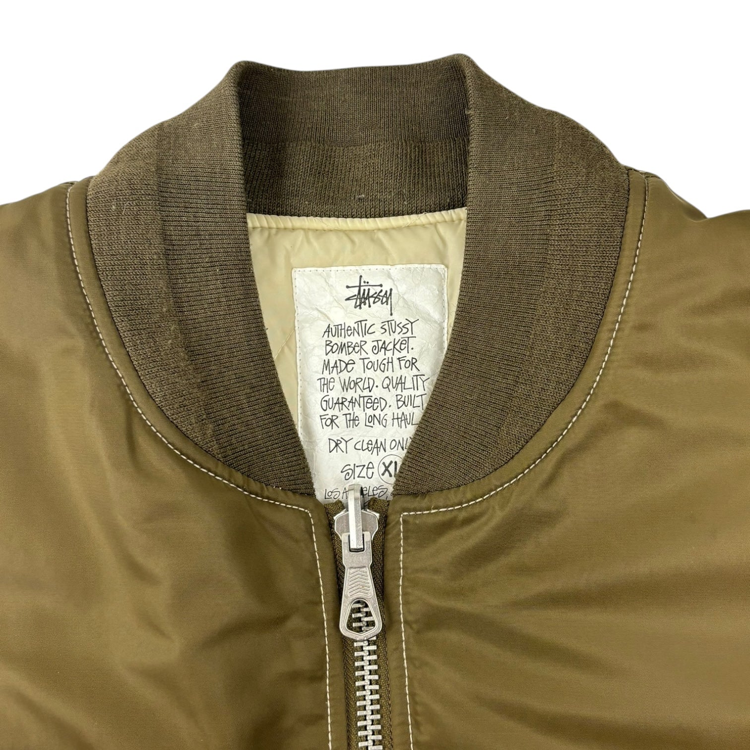 Stussy Reversible Bomber Jacket Olive Green