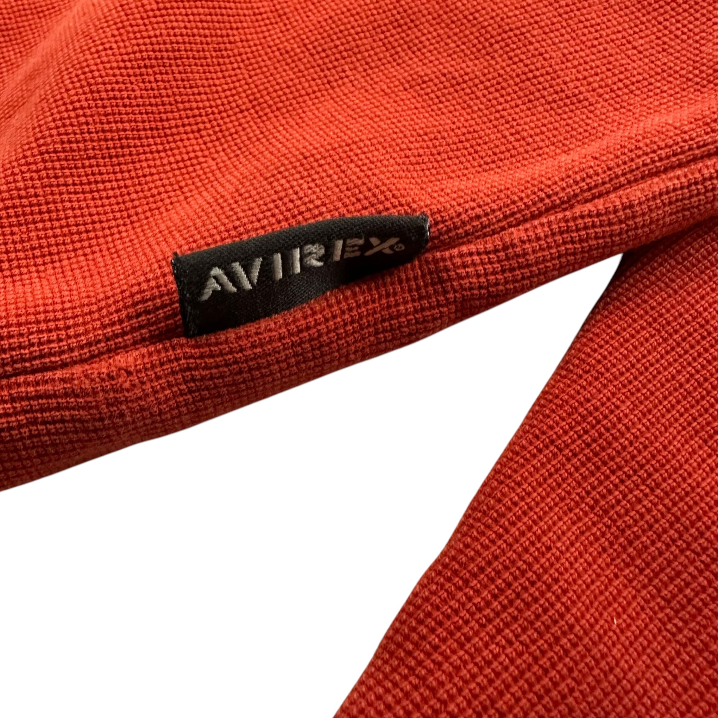 Vintage Avirex Waffle Knit Denim L/S Tee Orange