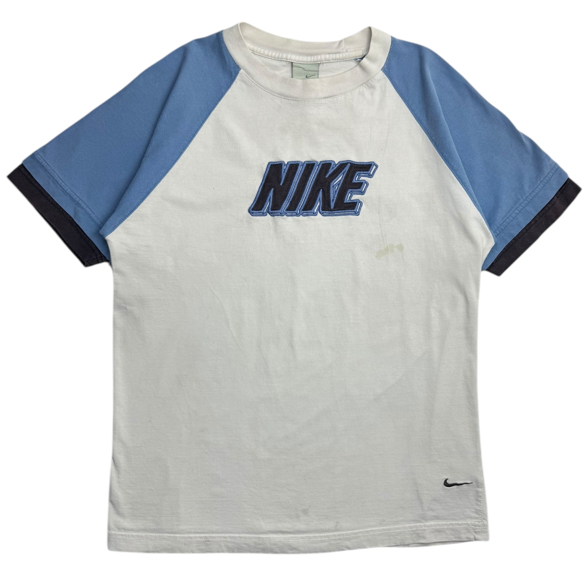 Vintage Nike Font Embroidered Ringer Layered T-Shirt