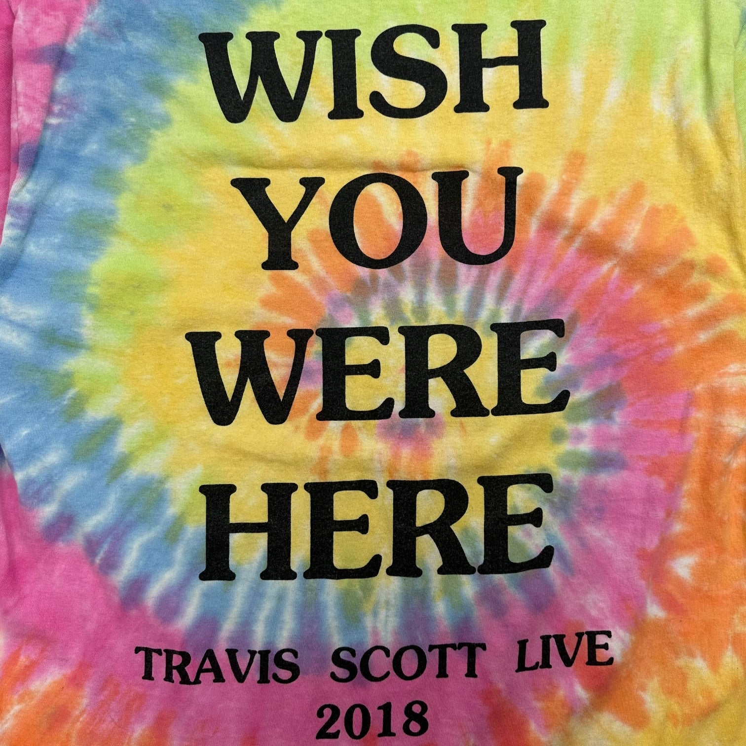 Travis Scott Astroworld ‘Wish Your Were Here’ Tye Dye Tee