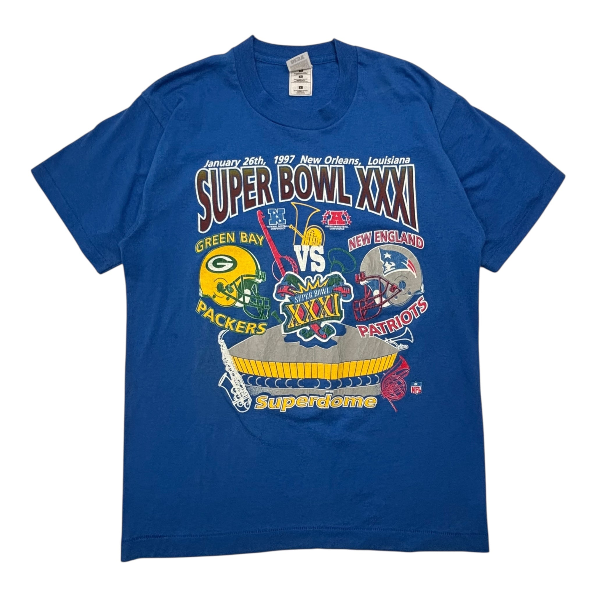 1997 Super Bowl 31 Green Bay VS New England Patriots NFL T-Shirt