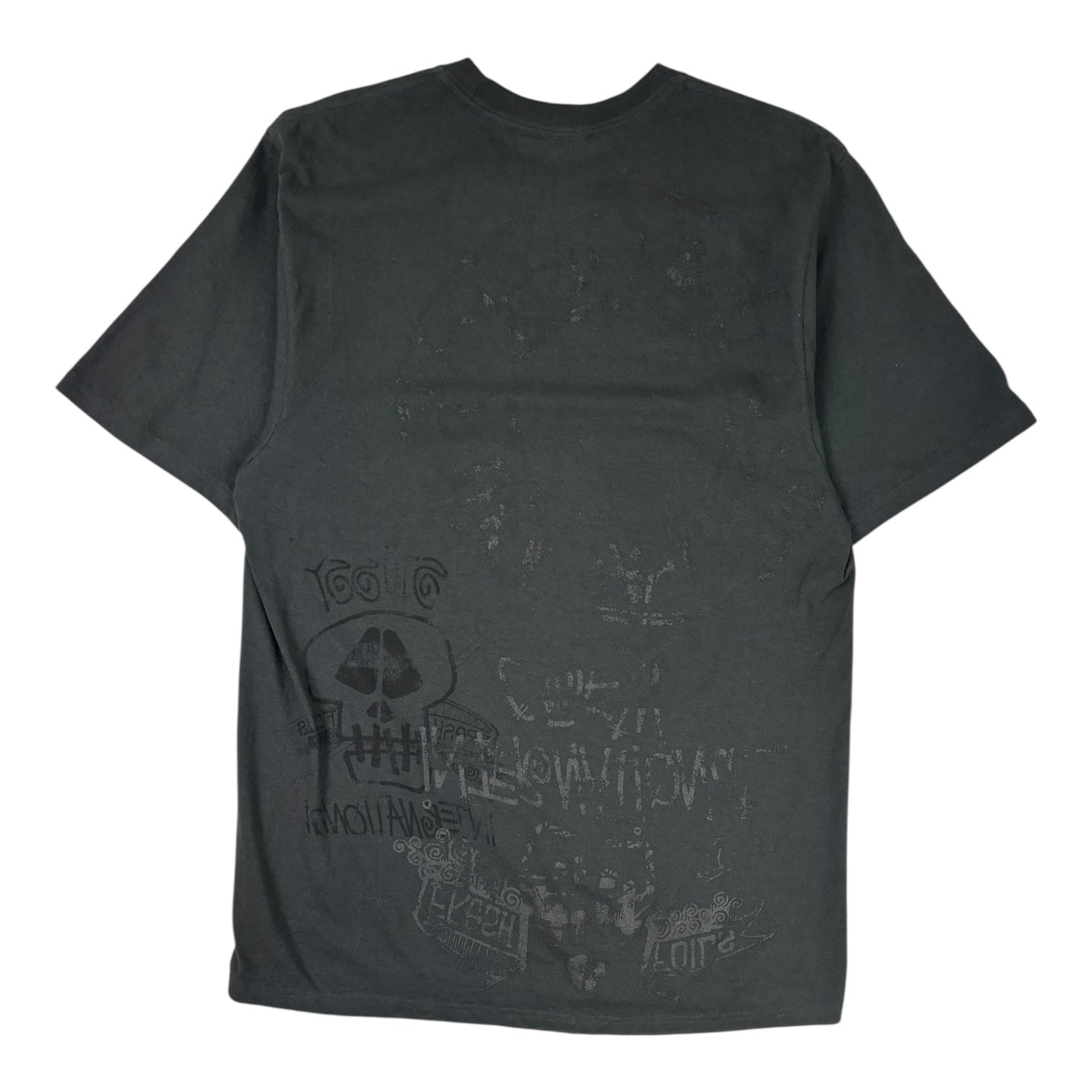 Stussy Skulls Pigment Dyed T-Shirt Grey