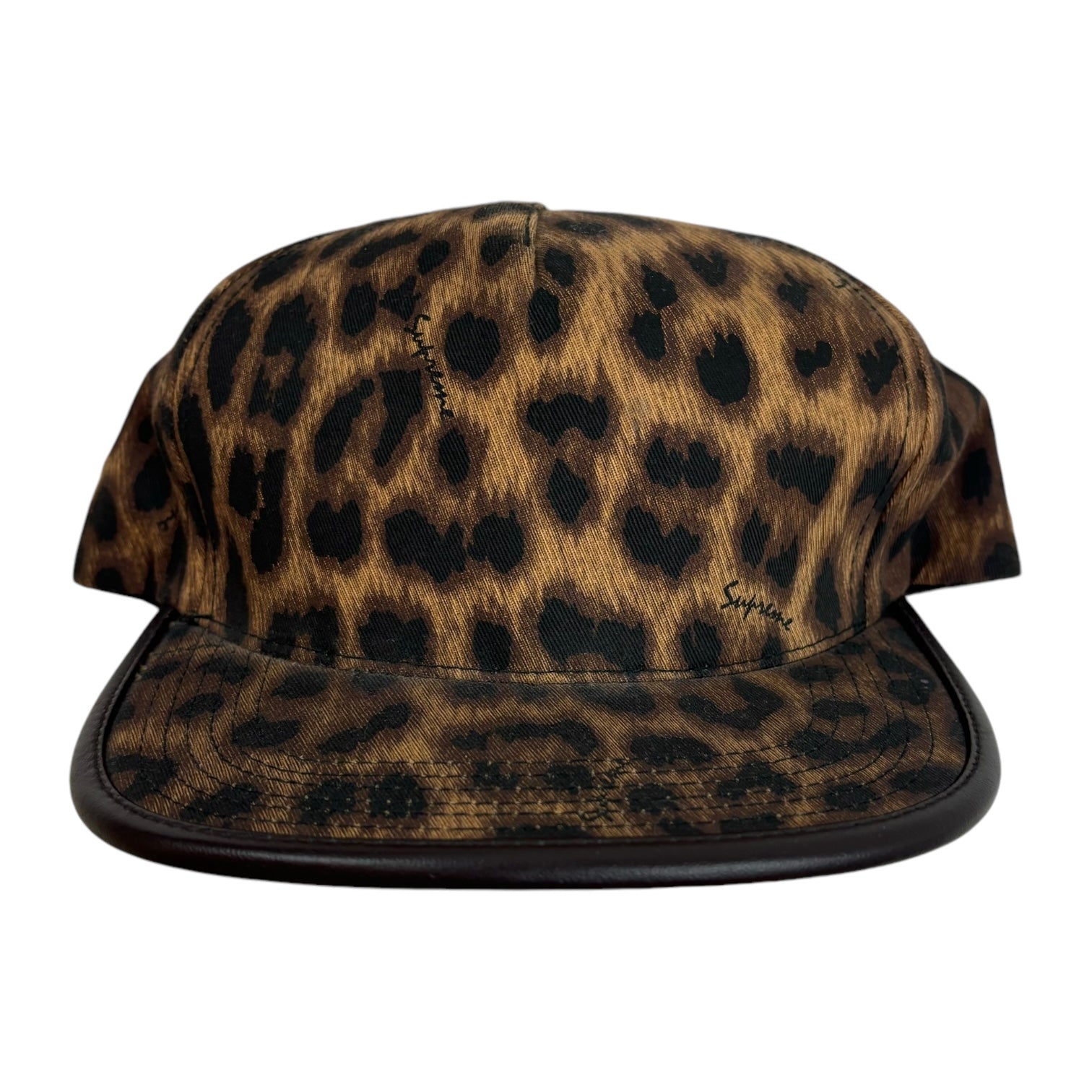 Supreme Leopard Print 5-Panel StrapBack Hat Brown