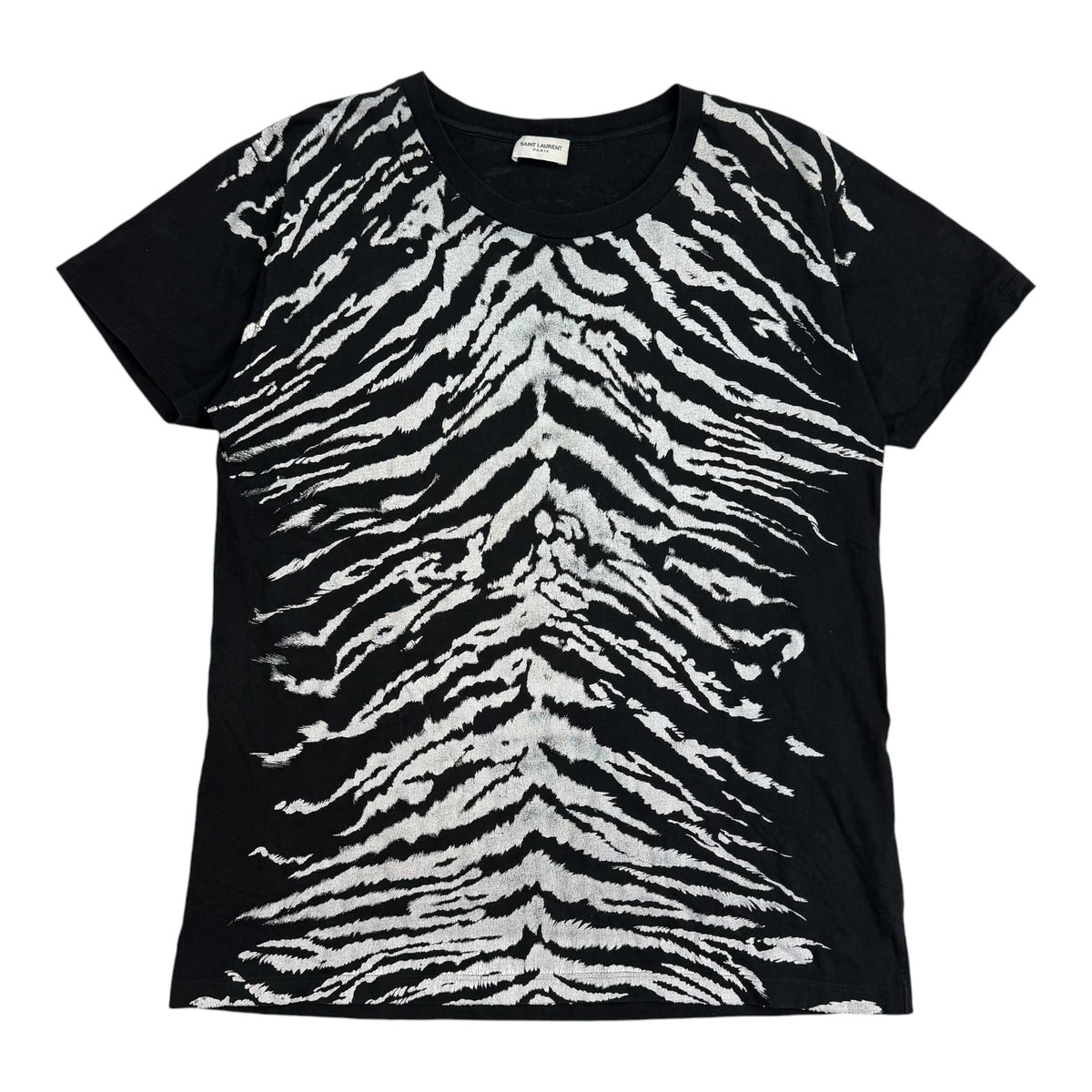 Saint Laurent Tiger Print Tee Black