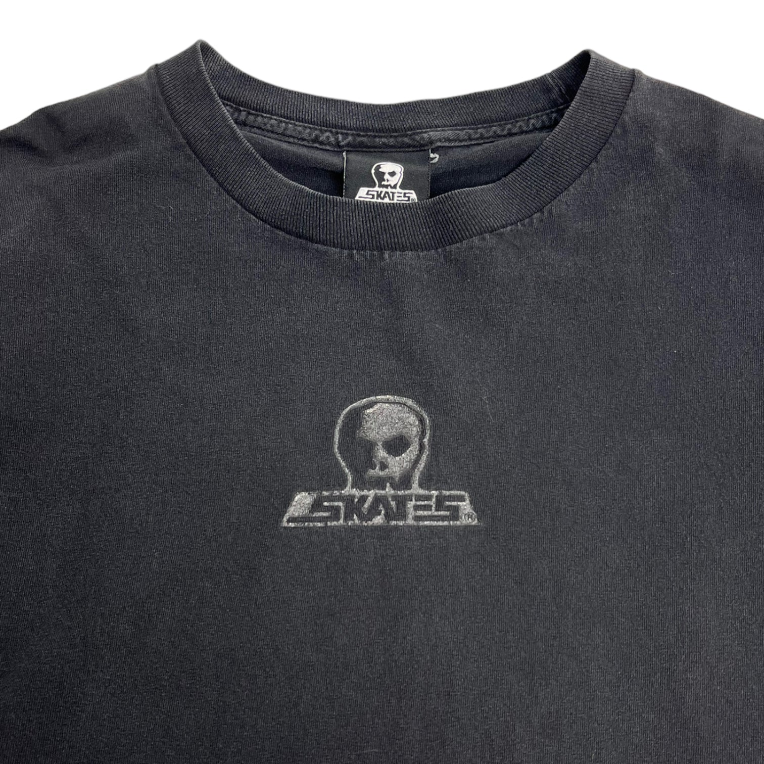 Vintage Skates Skull Long Sleeve T-Shirt