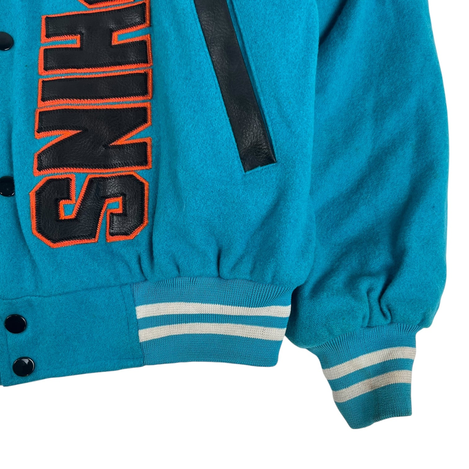 Vintage Miami Dolphins Varsity Jacket Teal/Black