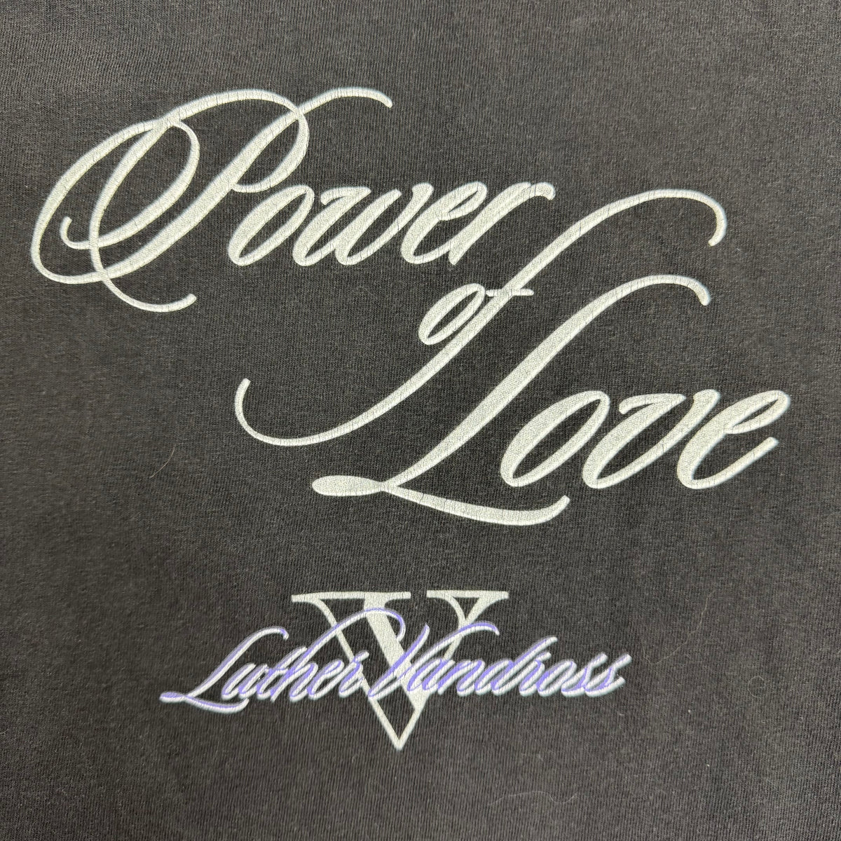 Vintage Luther Vandross Power Of Love Portrait Tee Faded Black
