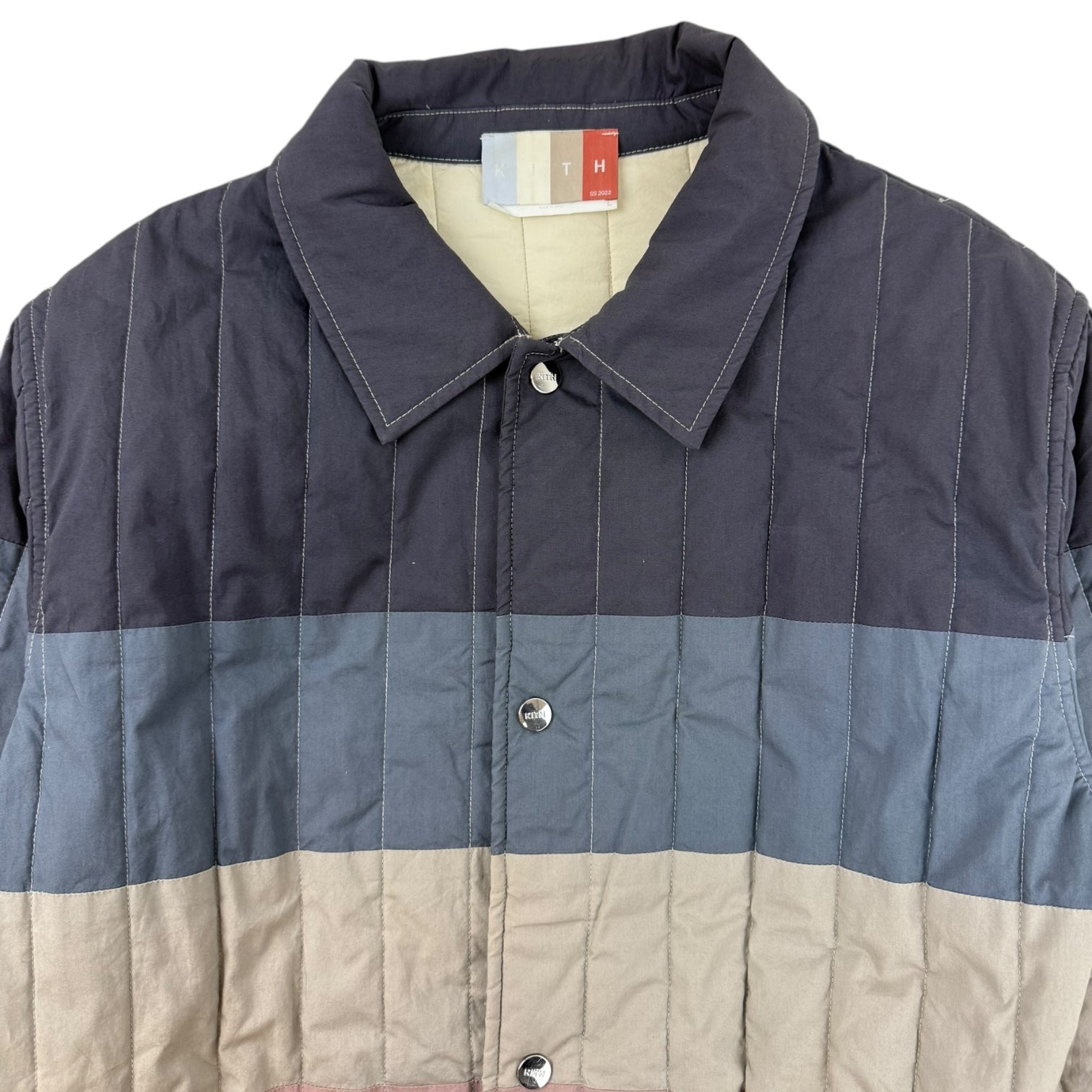 Kith Striped Poplin Carmine Coaches Jacket