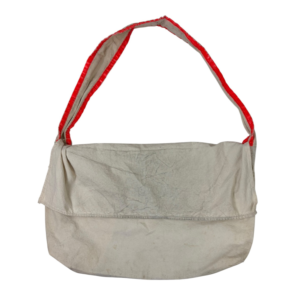 Vintage Newspaper Delivery Bag Cream